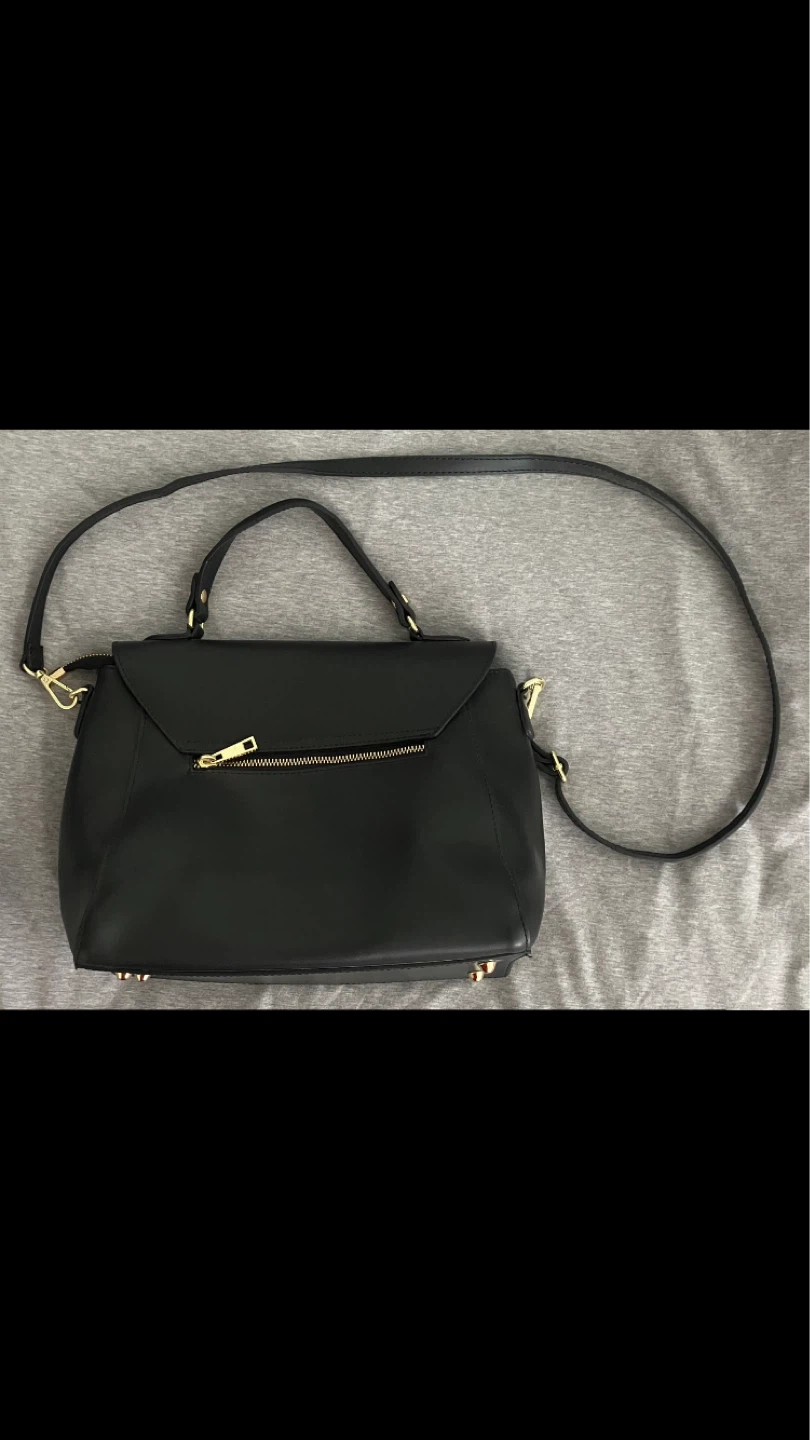 Luana Ferracuti Black Leather Satchel Purse 🇮🇹👜 💼 👛 👝🖤 - photo 3