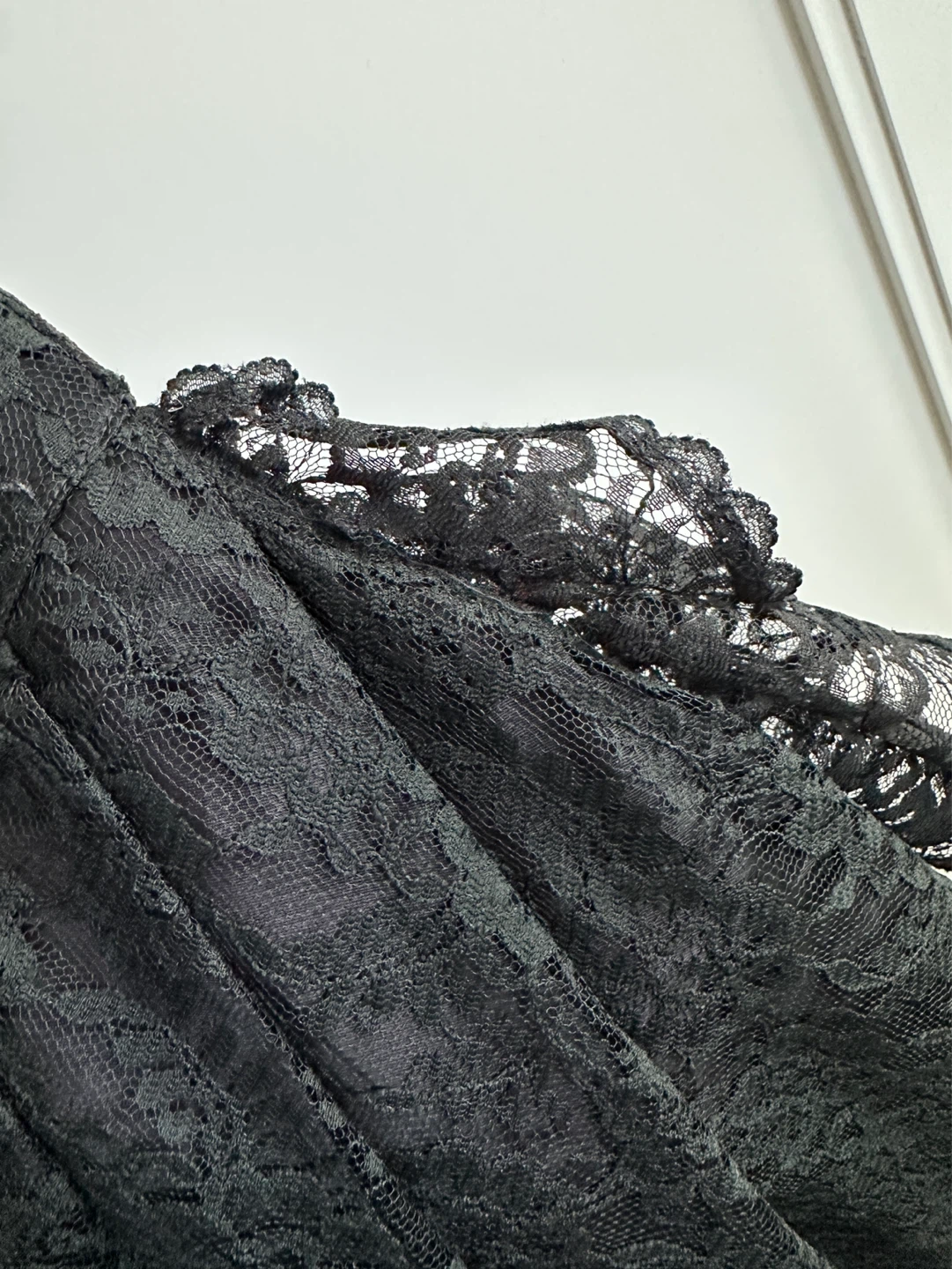 1980 GUNNE SAX Black Lace Strapless Dress - photo 3