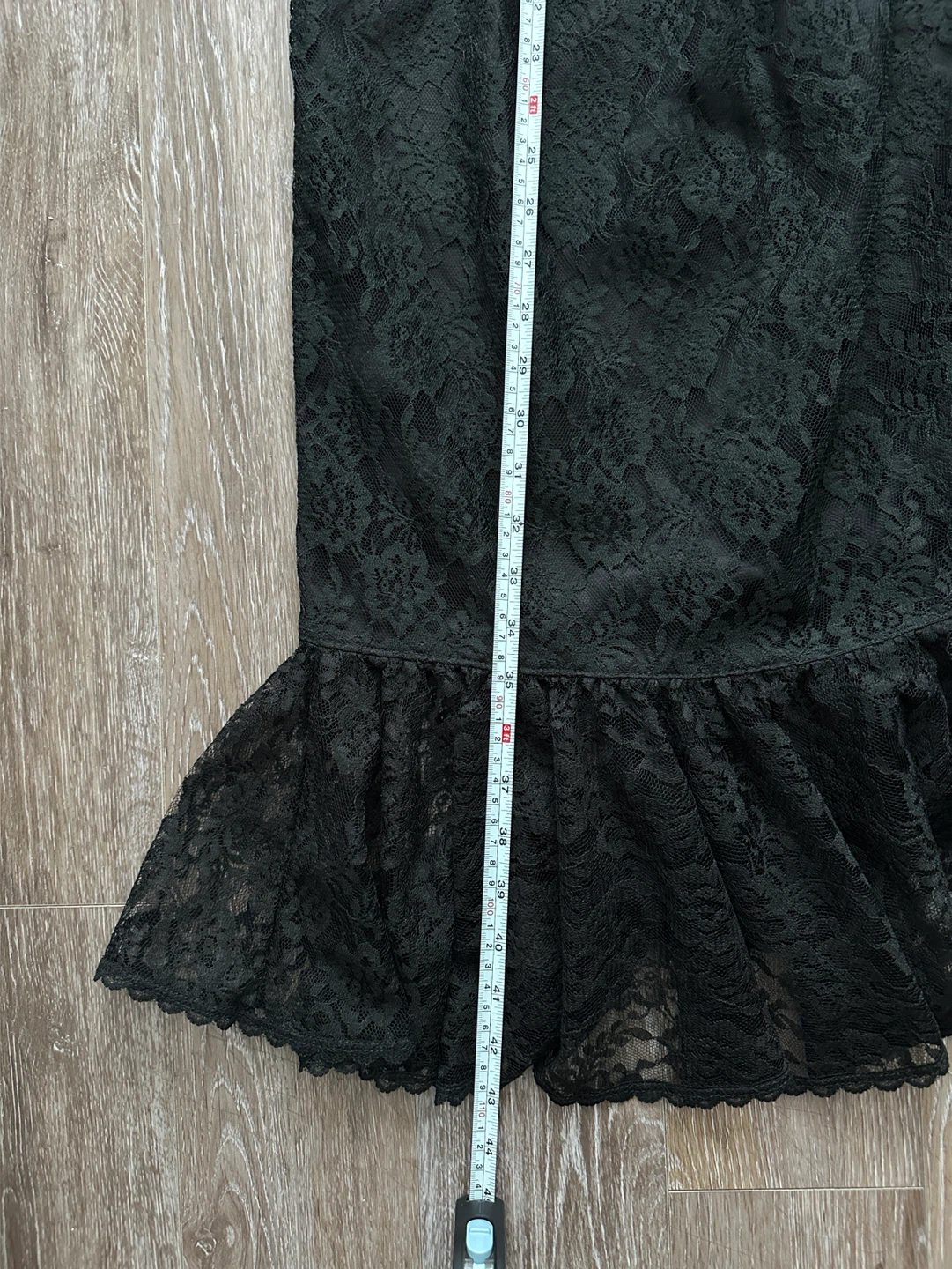 1980 GUNNE SAX Black Lace Strapless Dress - photo 5