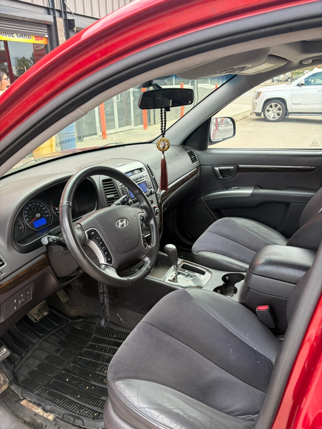 Red Hyundai Santa Fe SUV