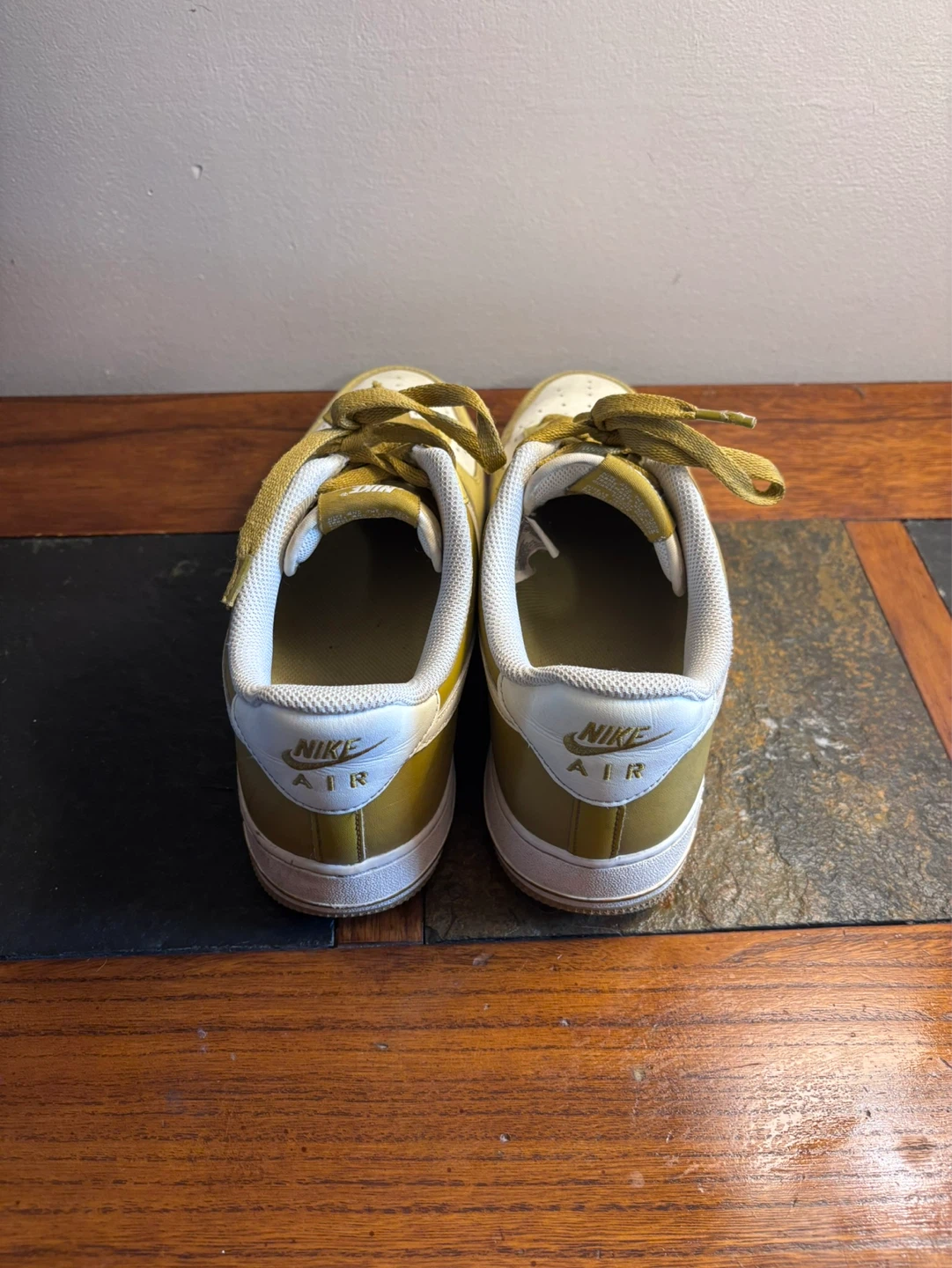 Nike Air Force 1 – Size 10 – Gold/White - photo 2