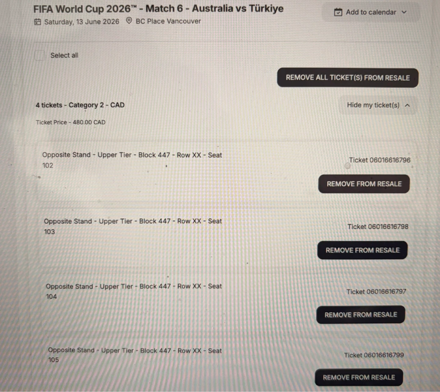FIFA World Cup 2026 Tickets - Australia vs Türkiye - photo 2
