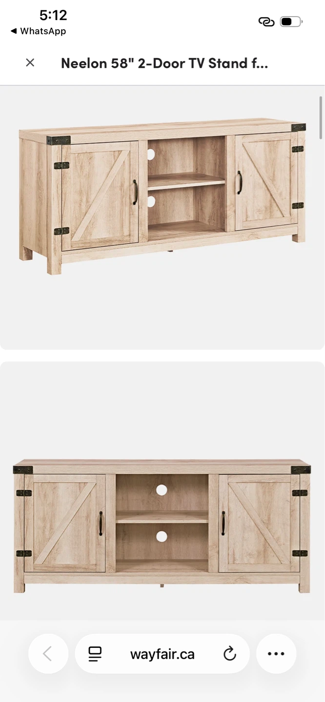 Neelon 58" 2-Door TV Stand - photo 3