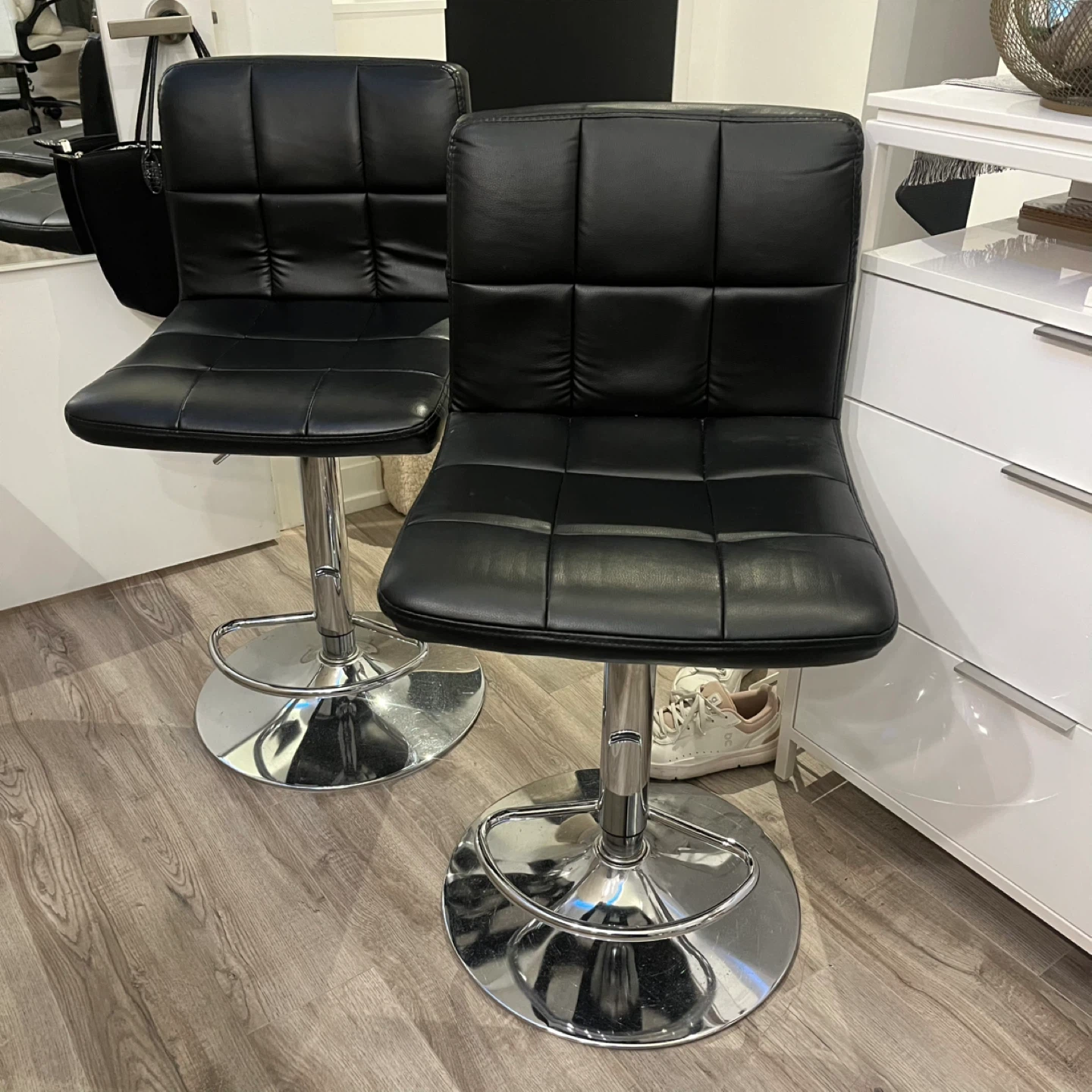 Pair of Black Bar Stools - need gone ASAP