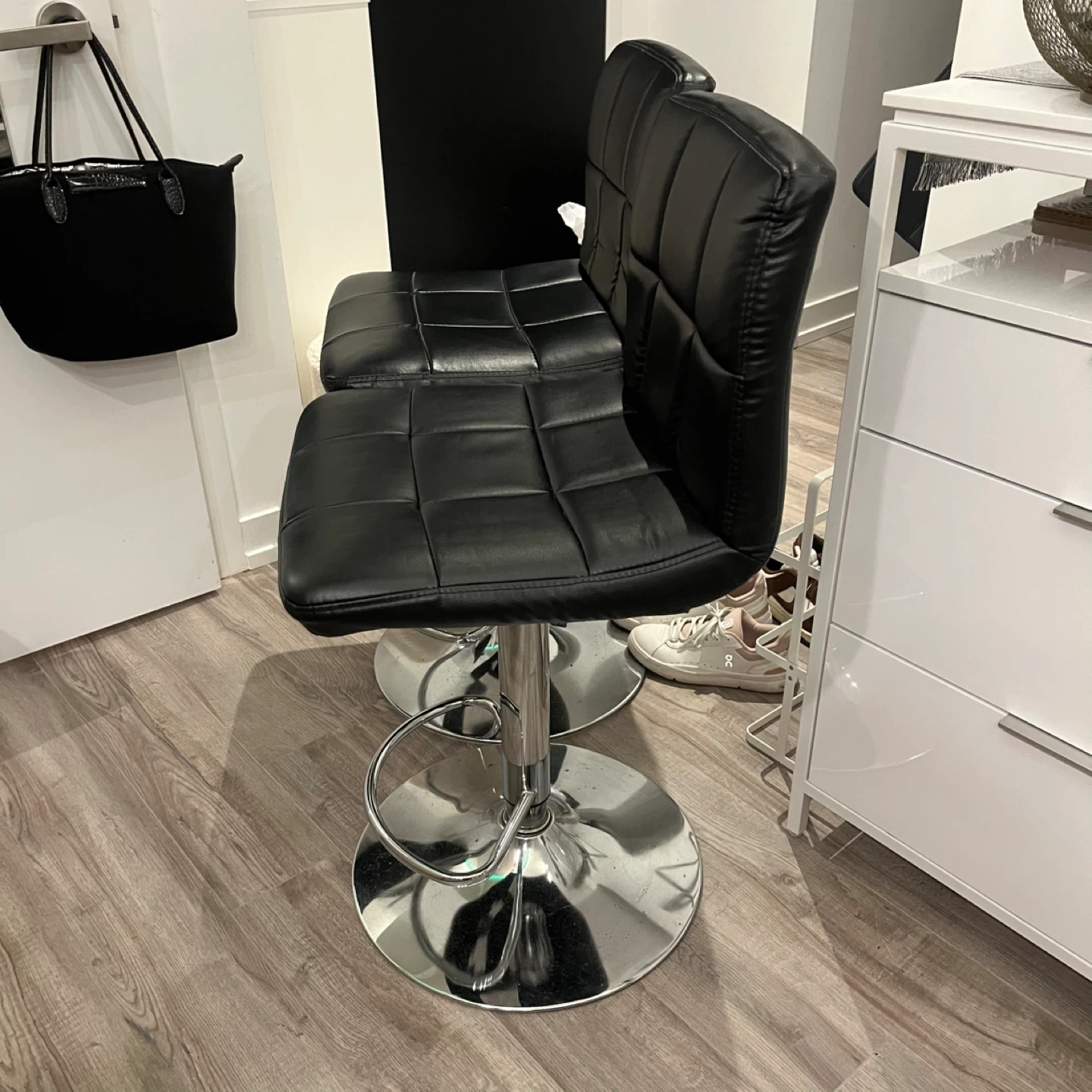 Pair of Black Bar Stools - need gone ASAP - photo 2