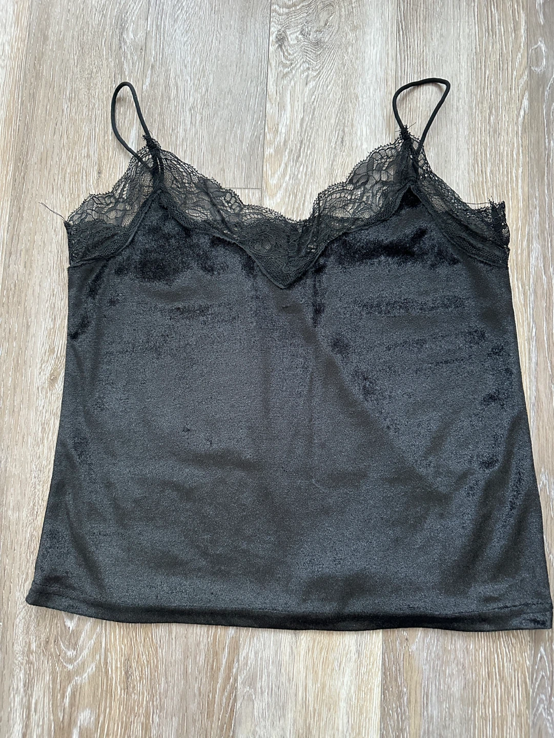 Black Velvet Lace Cami Top
