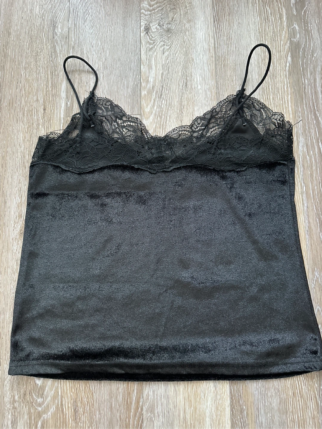 Black Velvet Lace Cami Top - photo 2