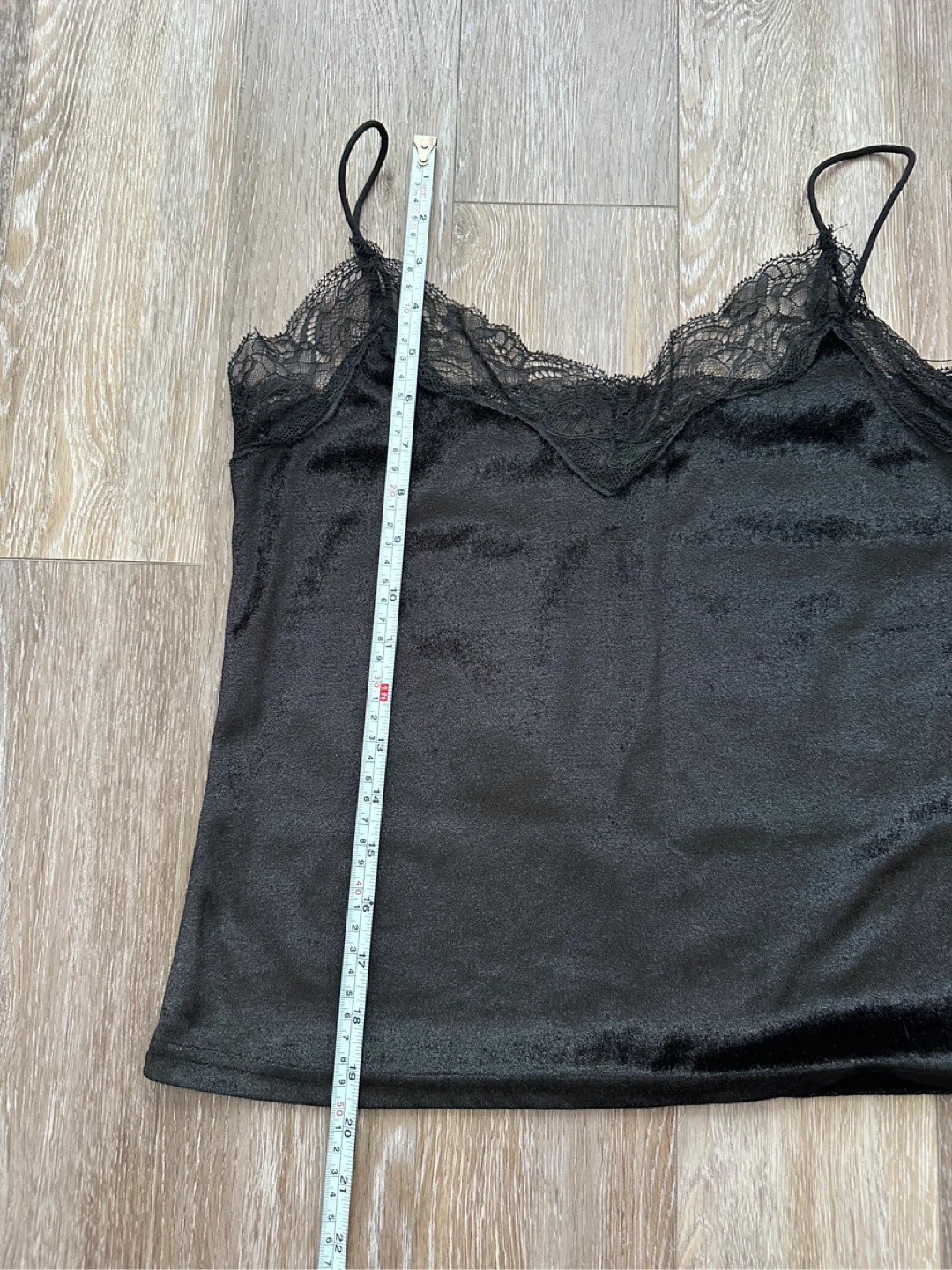 Black Velvet Lace Cami Top - photo 3