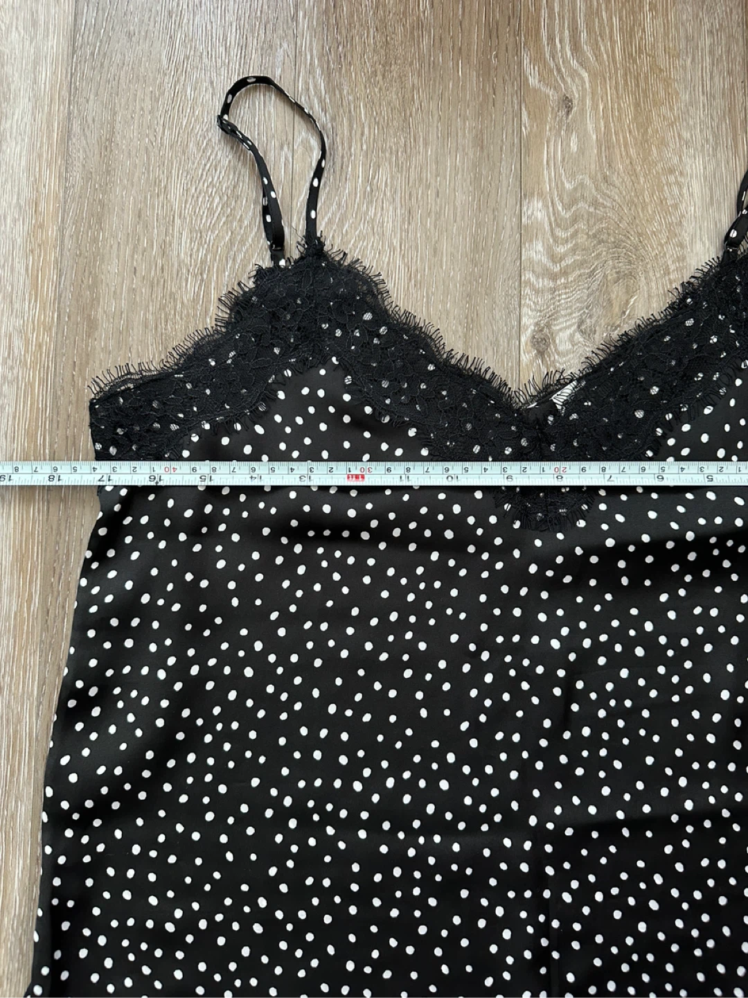 BP Nordstrom Black Polka Dot Cami Top with Lace Trim - photo 3