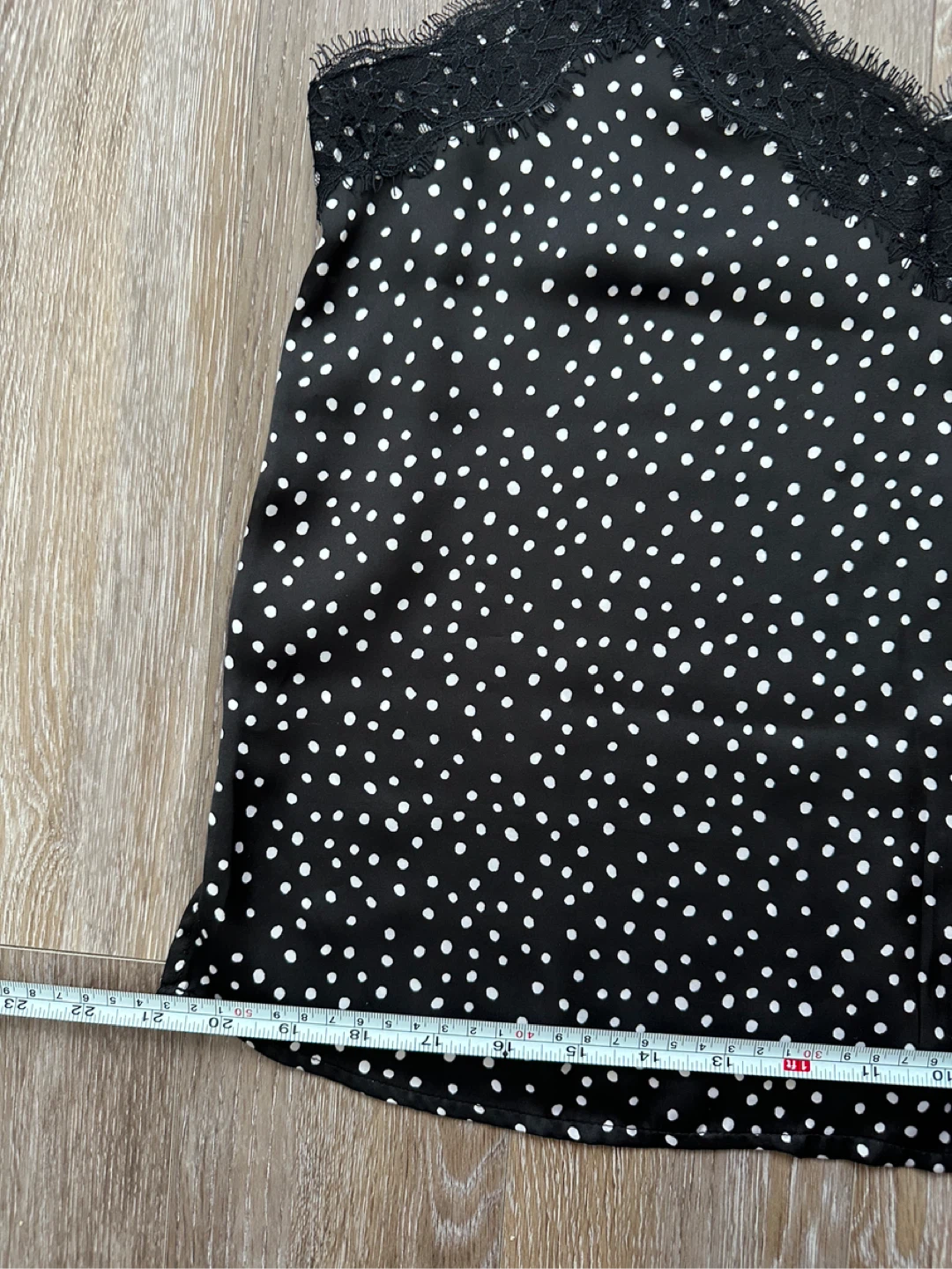 BP Nordstrom Black Polka Dot Cami Top with Lace Trim - photo 4
