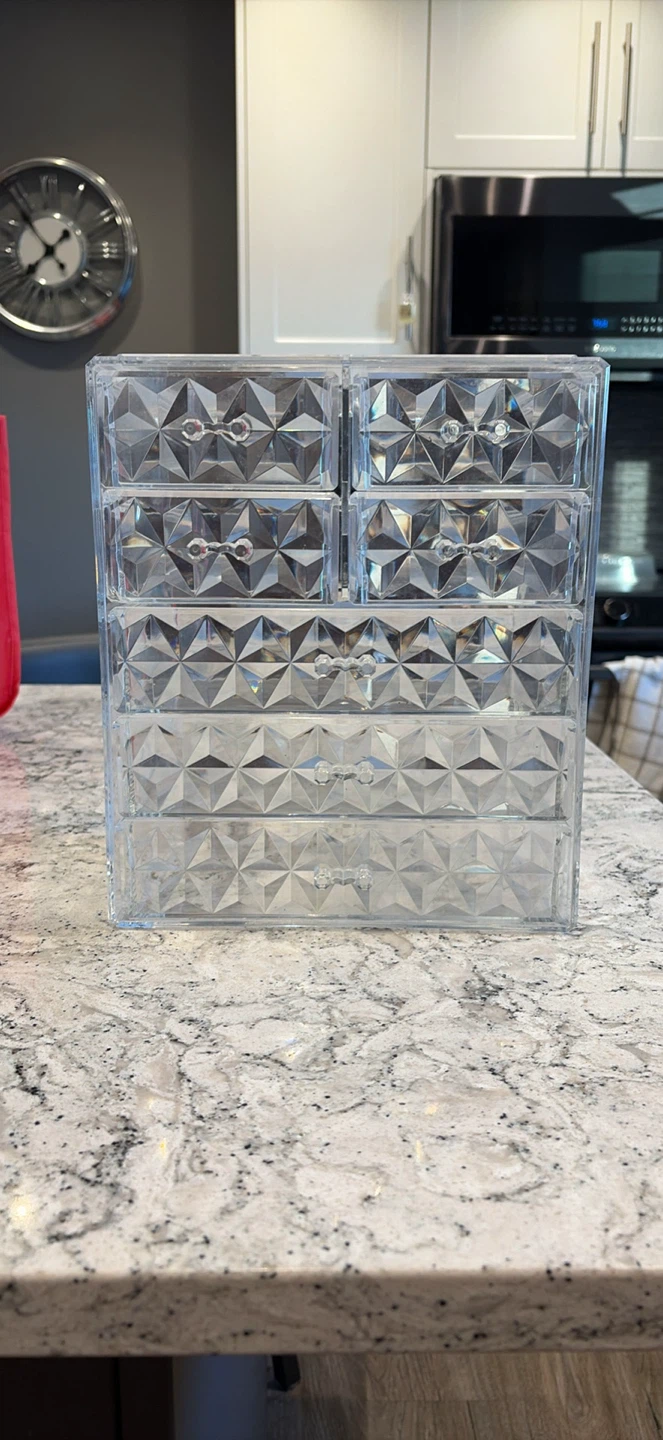 Clear Acrylic Makeup Organizer with Drawers