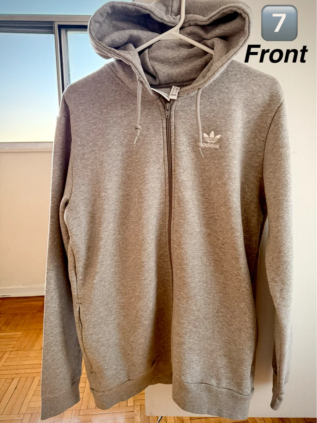 Adidas Grey Full-Zip Hoodie - photo 2