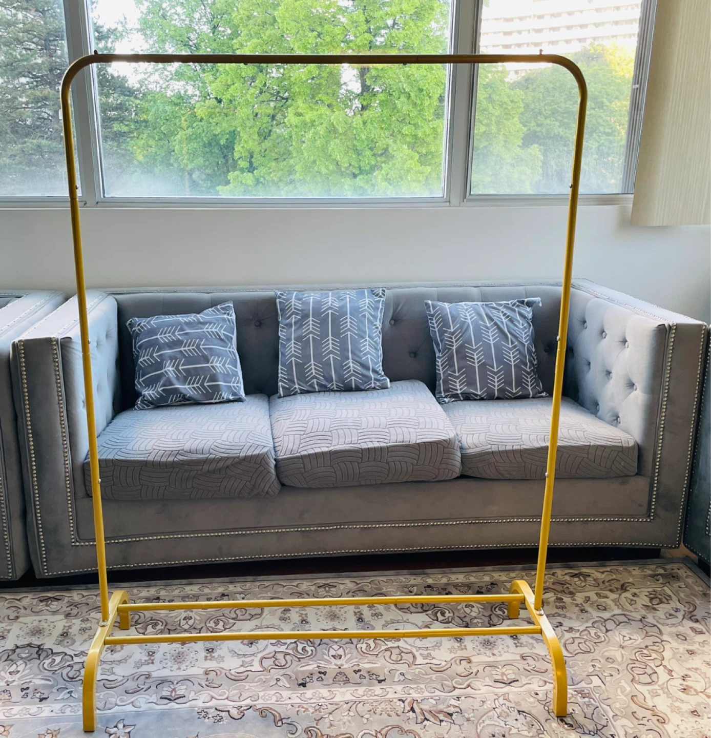 Metal Gold Clothes Rack - photo 2