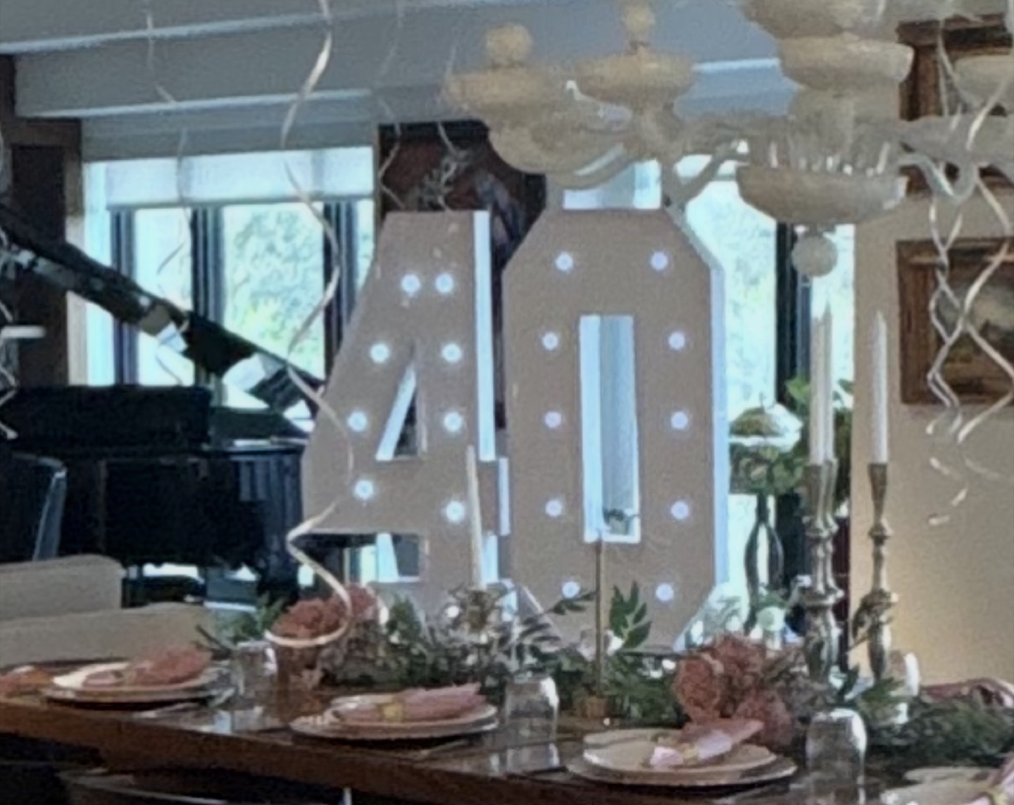 Rental - Light-Up "40" Marquee Sign