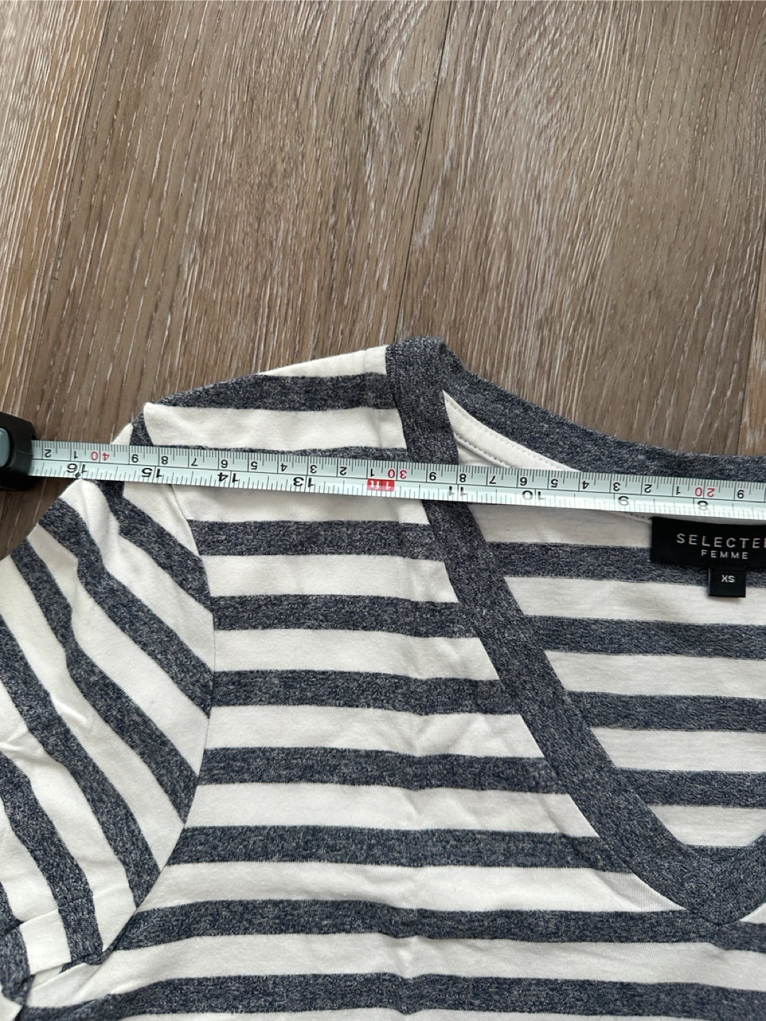 Selected Femme Striped V-Neck T-Shirt XS - photo 3