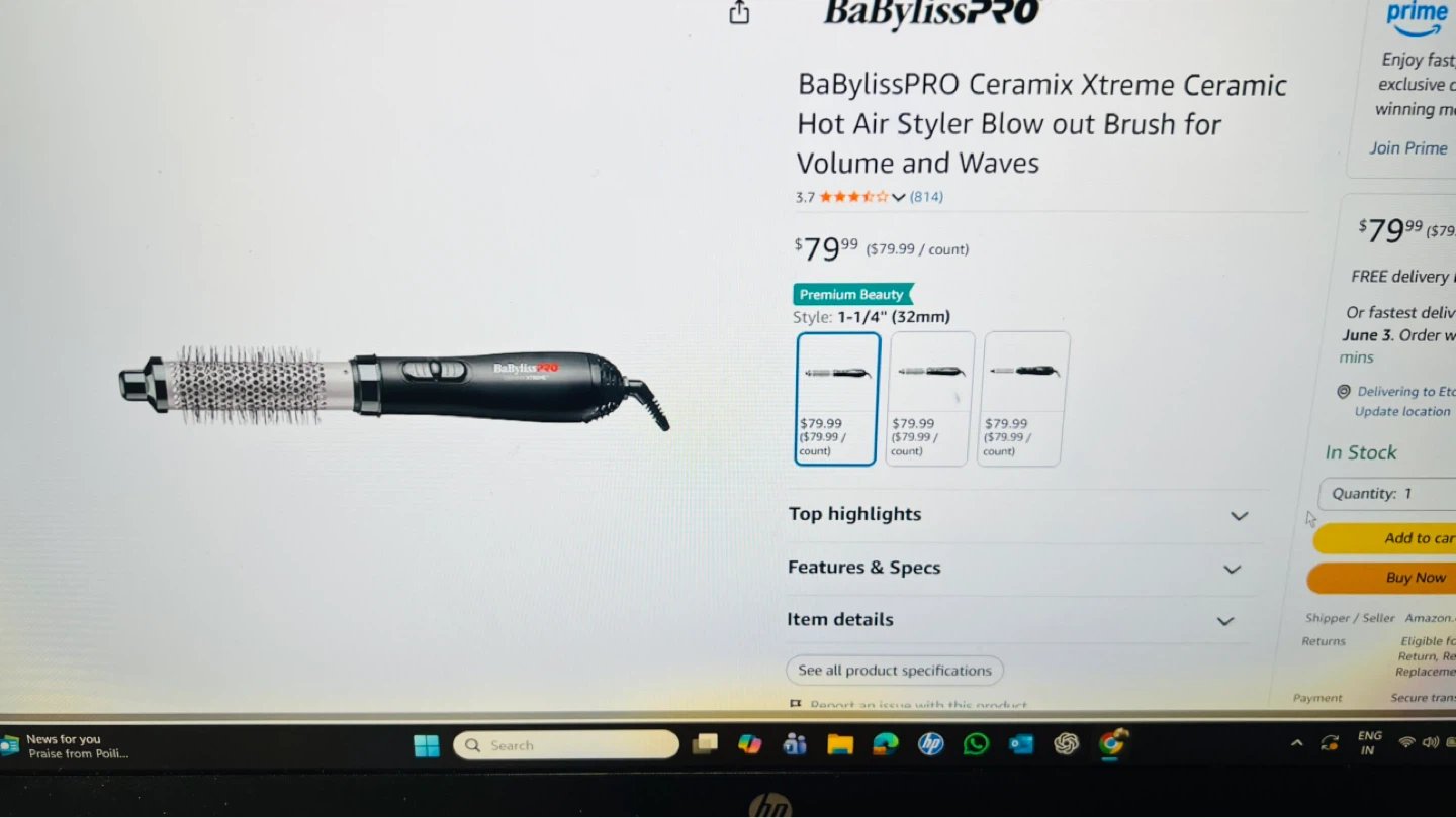 BaBylissPRO Ceramix Xtreme Hot Air Styler Blowout Brush - photo 4