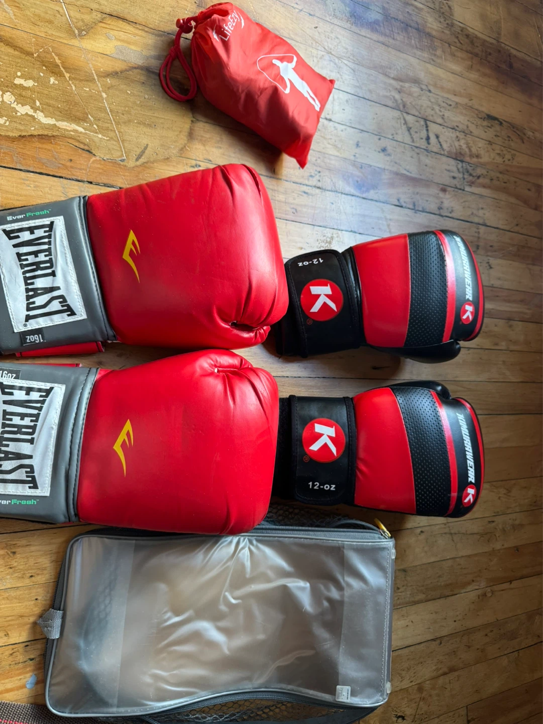 Everlast and Kimura Wear Boxing Gloves 16oz and 12oz