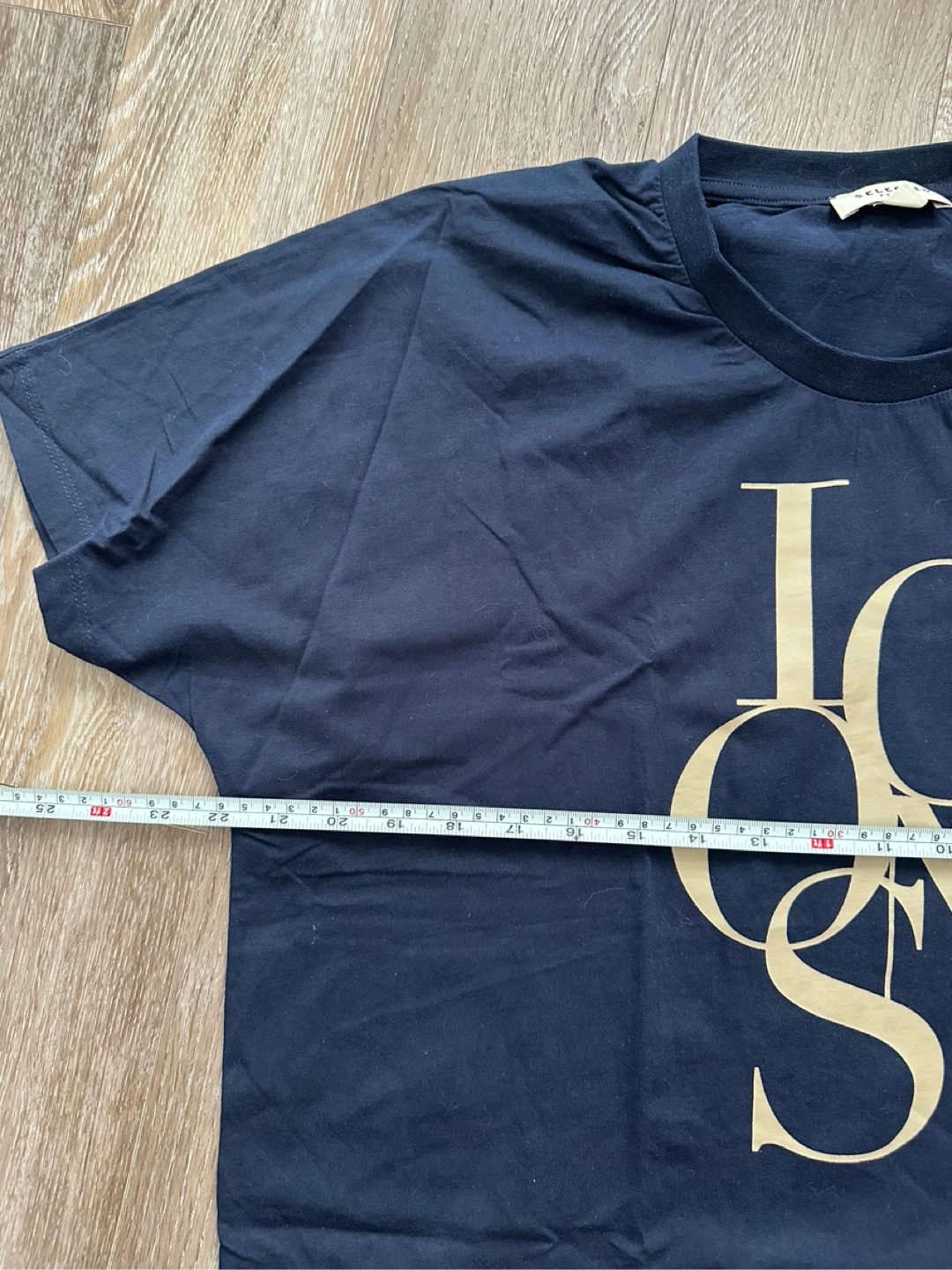 SELECTED FEMME Navy T-Shirt with "ICONS" Graphic - Size M - photo 5