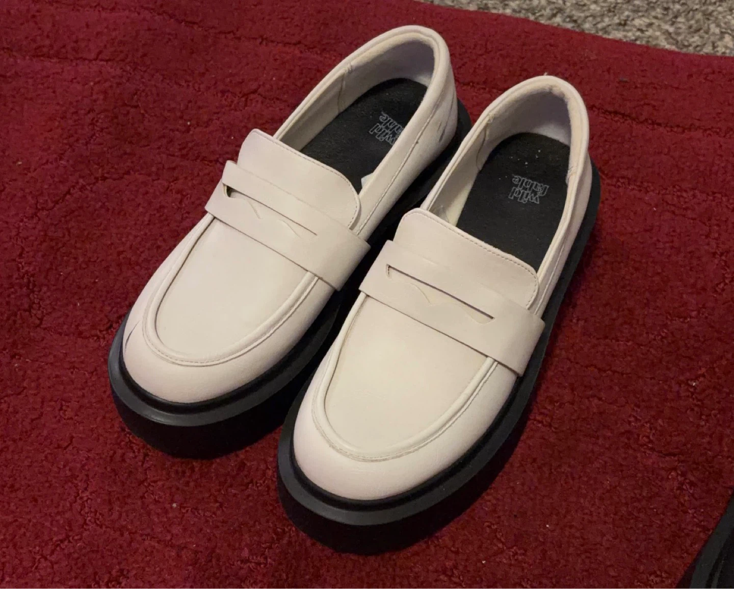 Wild Fable White Platform Loafers Size 6.5
