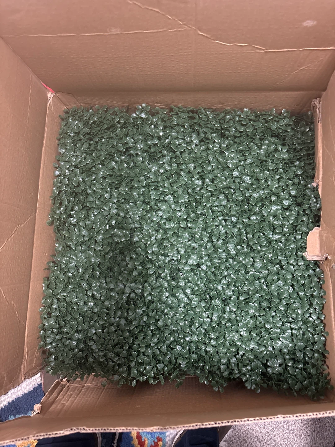 Artificial Green boxwood Leaf Panels