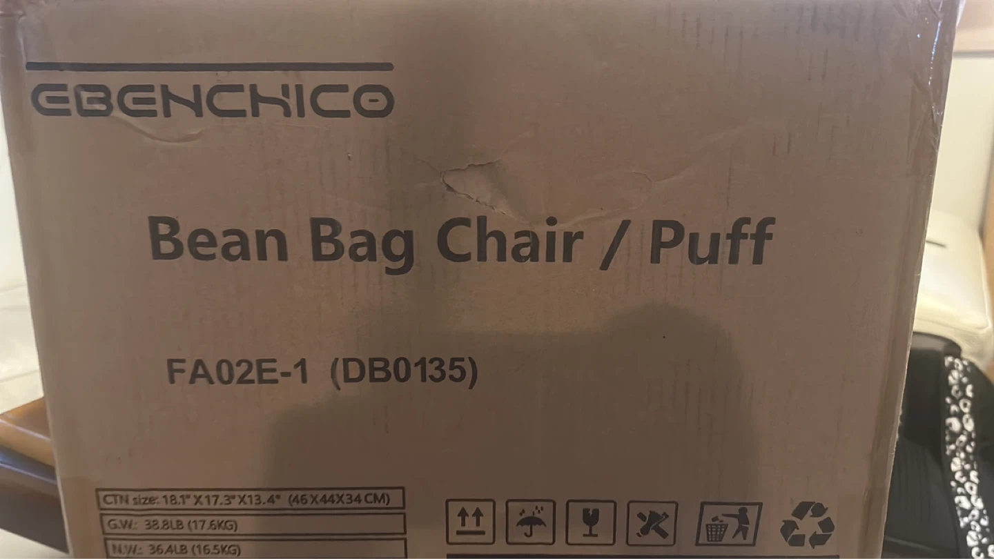 EBENCHICO Corduroy Bean Bag Chair / Puff