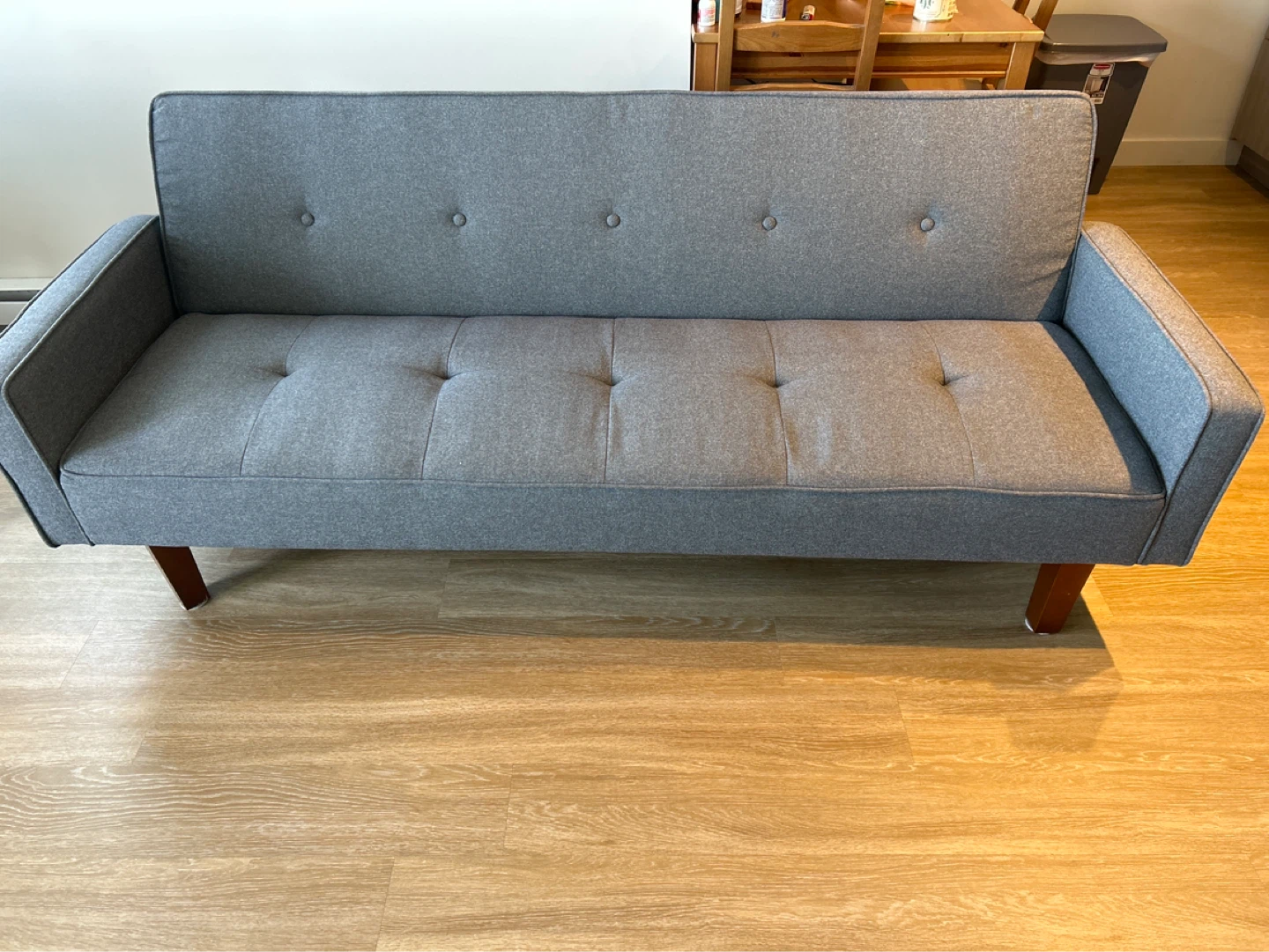 Grey Tufted Futon Sofa - photo 2