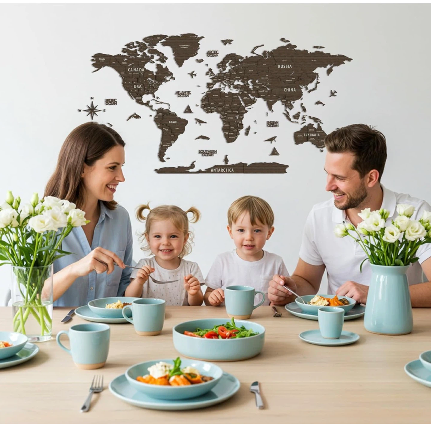 3D Wooden World Map Wall Art - photo 5