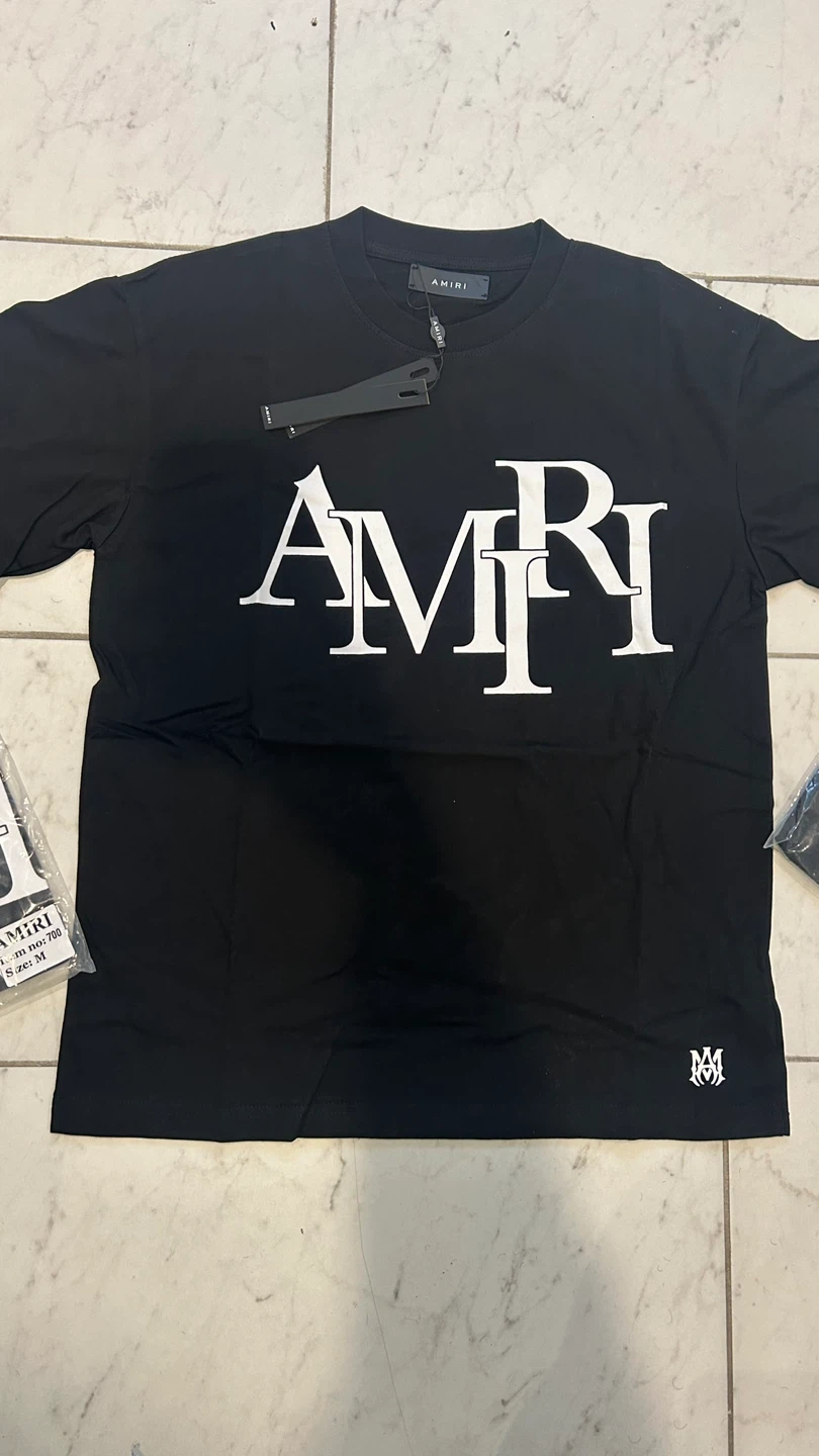 AMIRI Black T-Shirt with White Logo Size S - photo 2