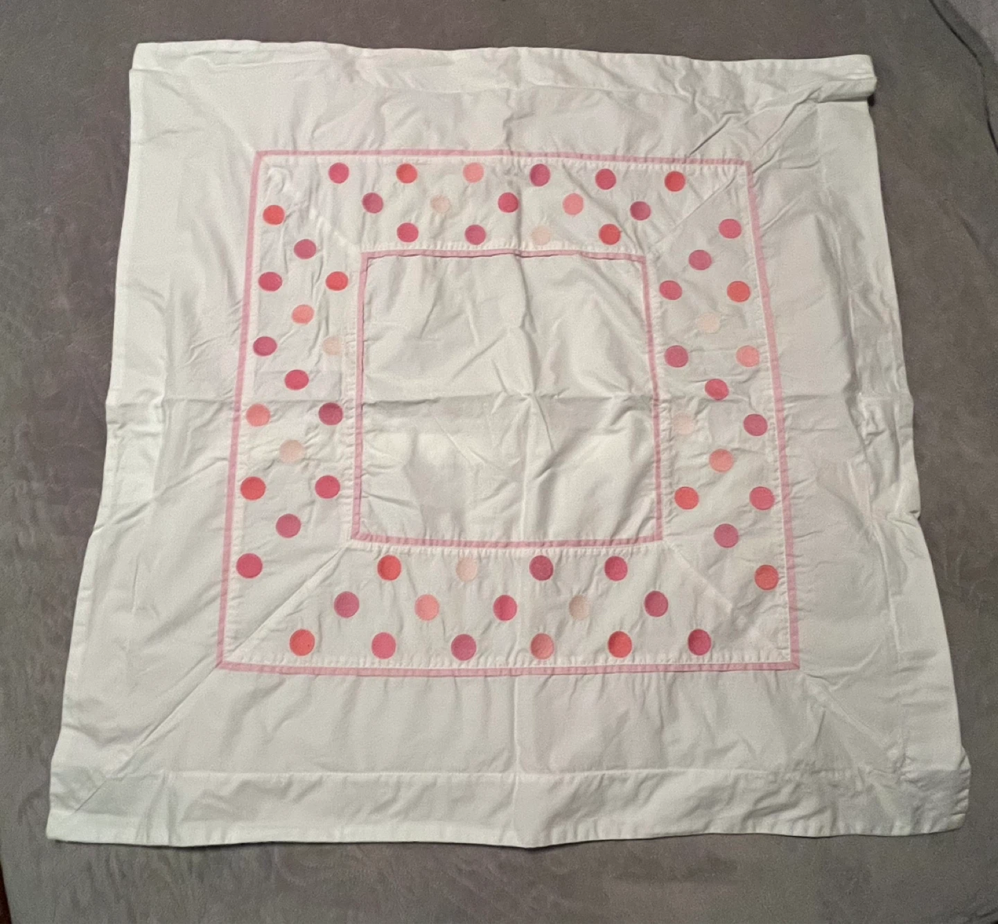 Pottery Barn Kids White Polka Dot Euro Sham