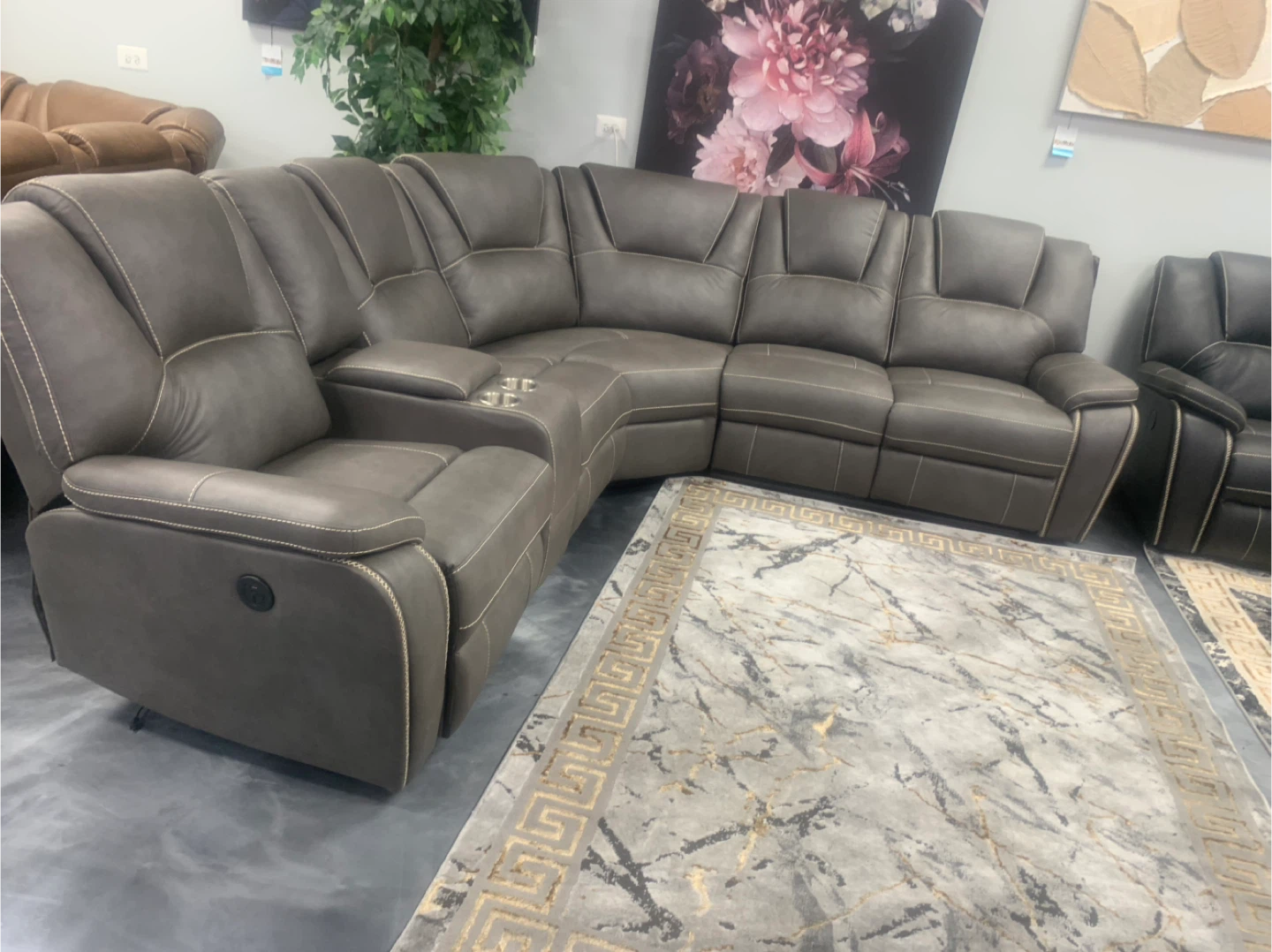 Sectional Sofa Recliner with Cup Holders 3 Colores - photo 2