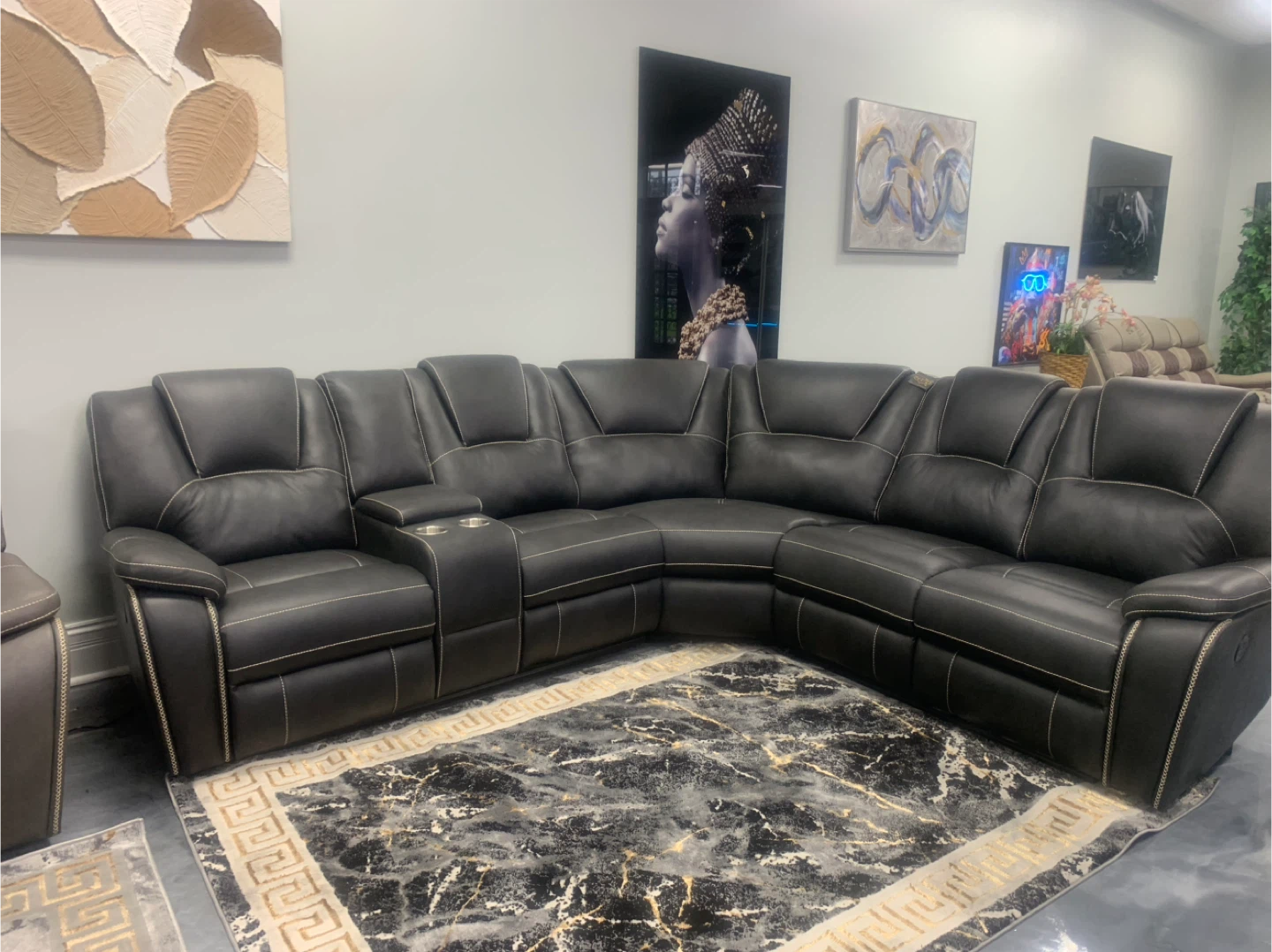 Sectional Sofa Recliner with Cup Holders 3 Colores - photo 3
