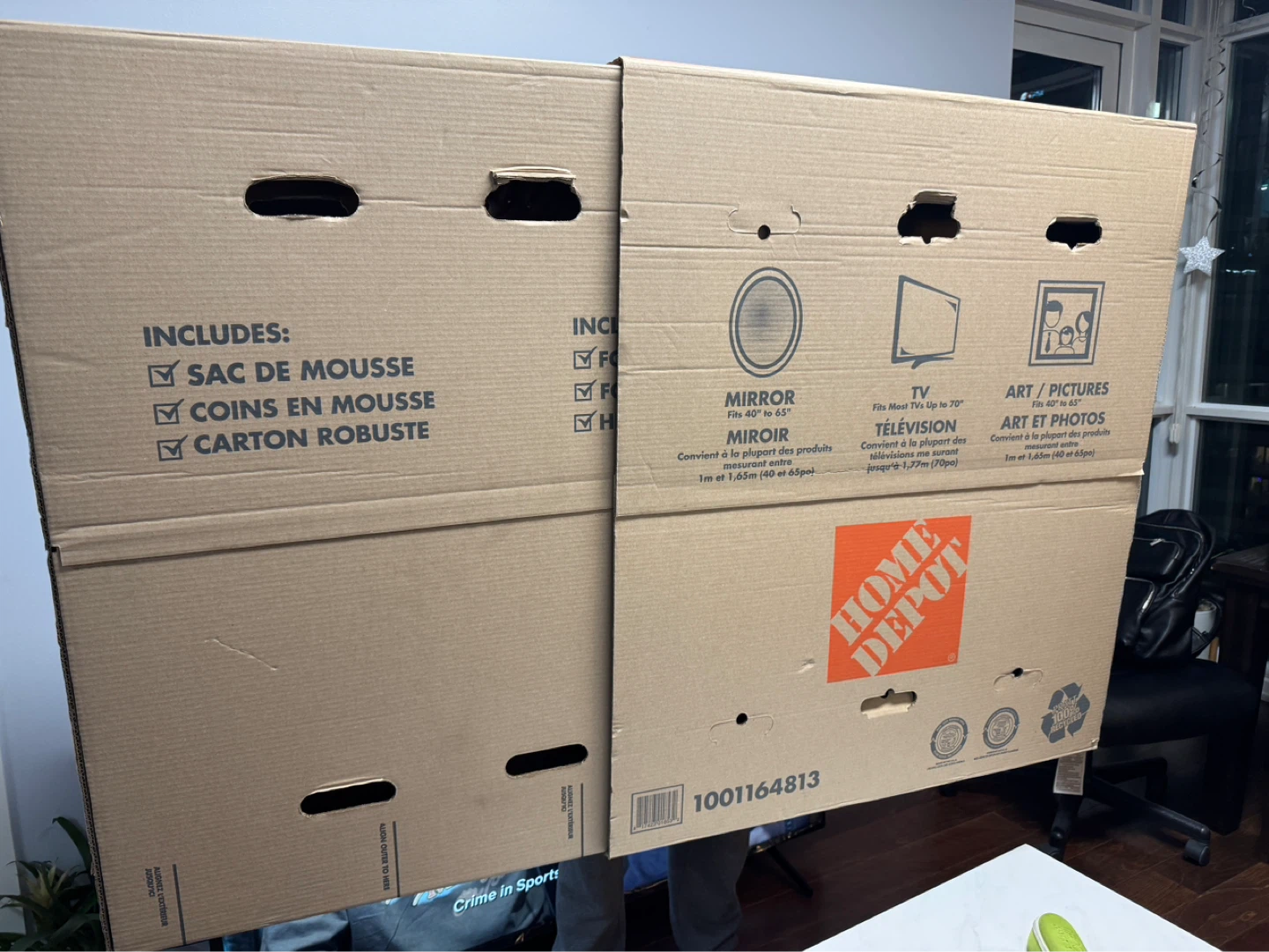 Home Depot Moving Box for big TV