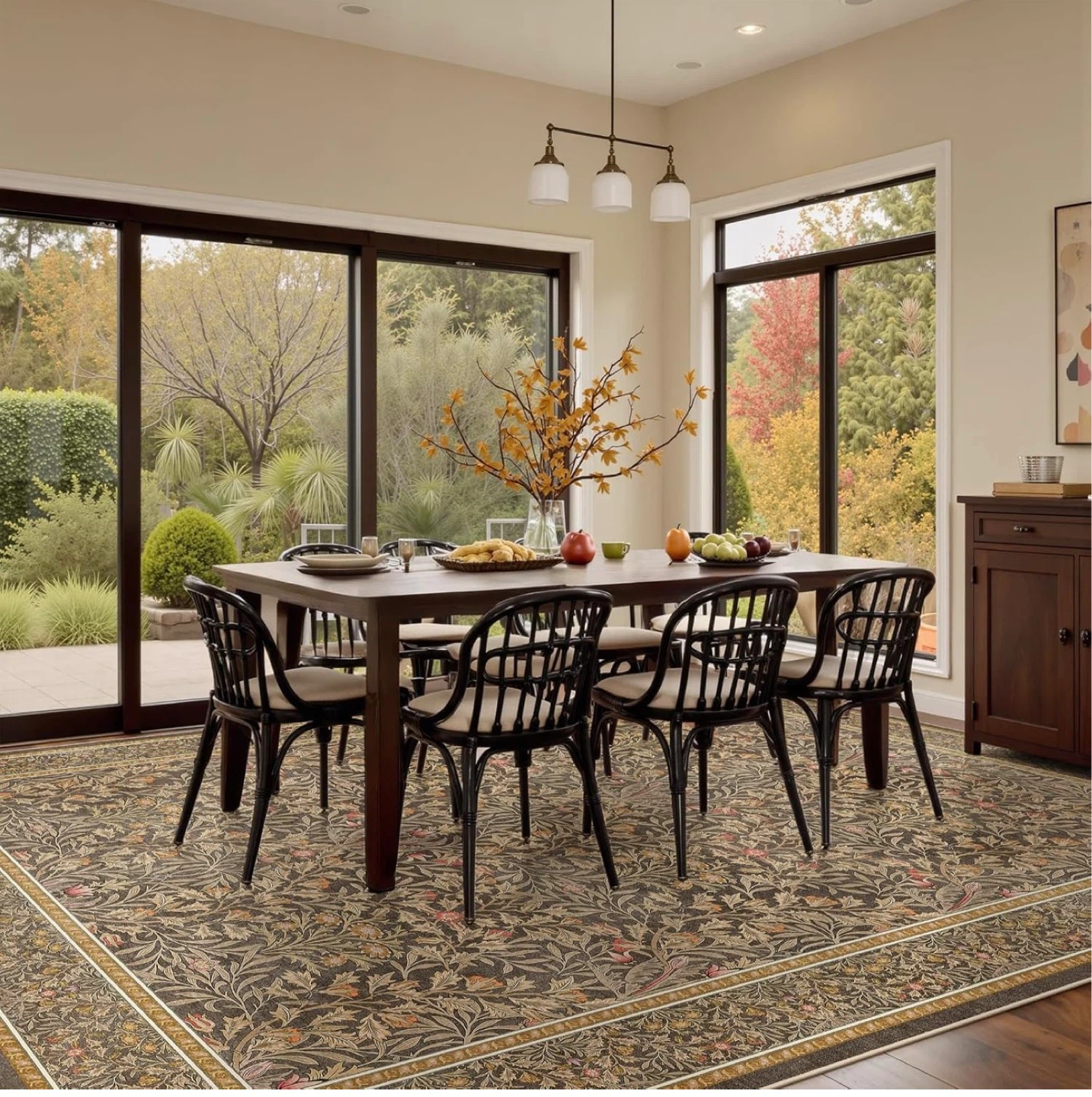 Area Rug with Floral Pattern - photo 4