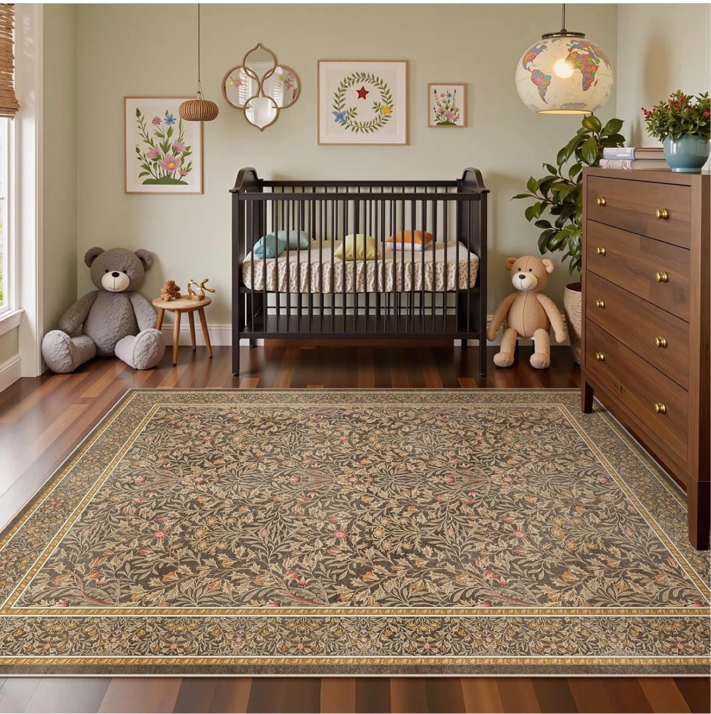 Area Rug with Floral Pattern - photo 3