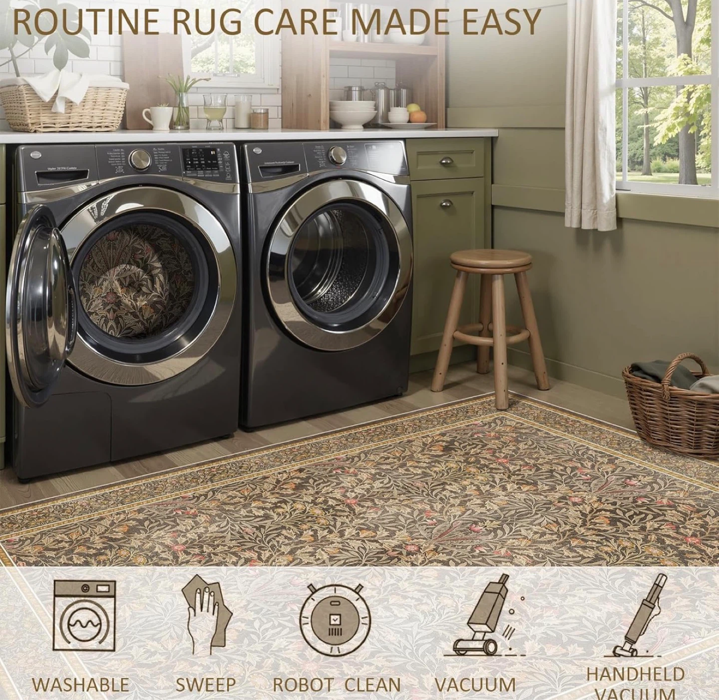 Area Rug with Floral Pattern - photo 5