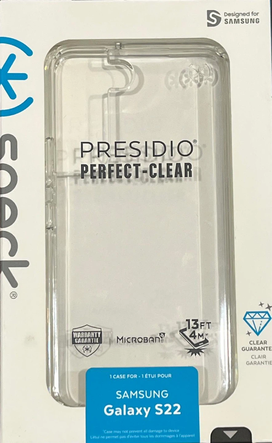 Speck Presidio Perfect-Clear Case for Samsung Galaxy S22