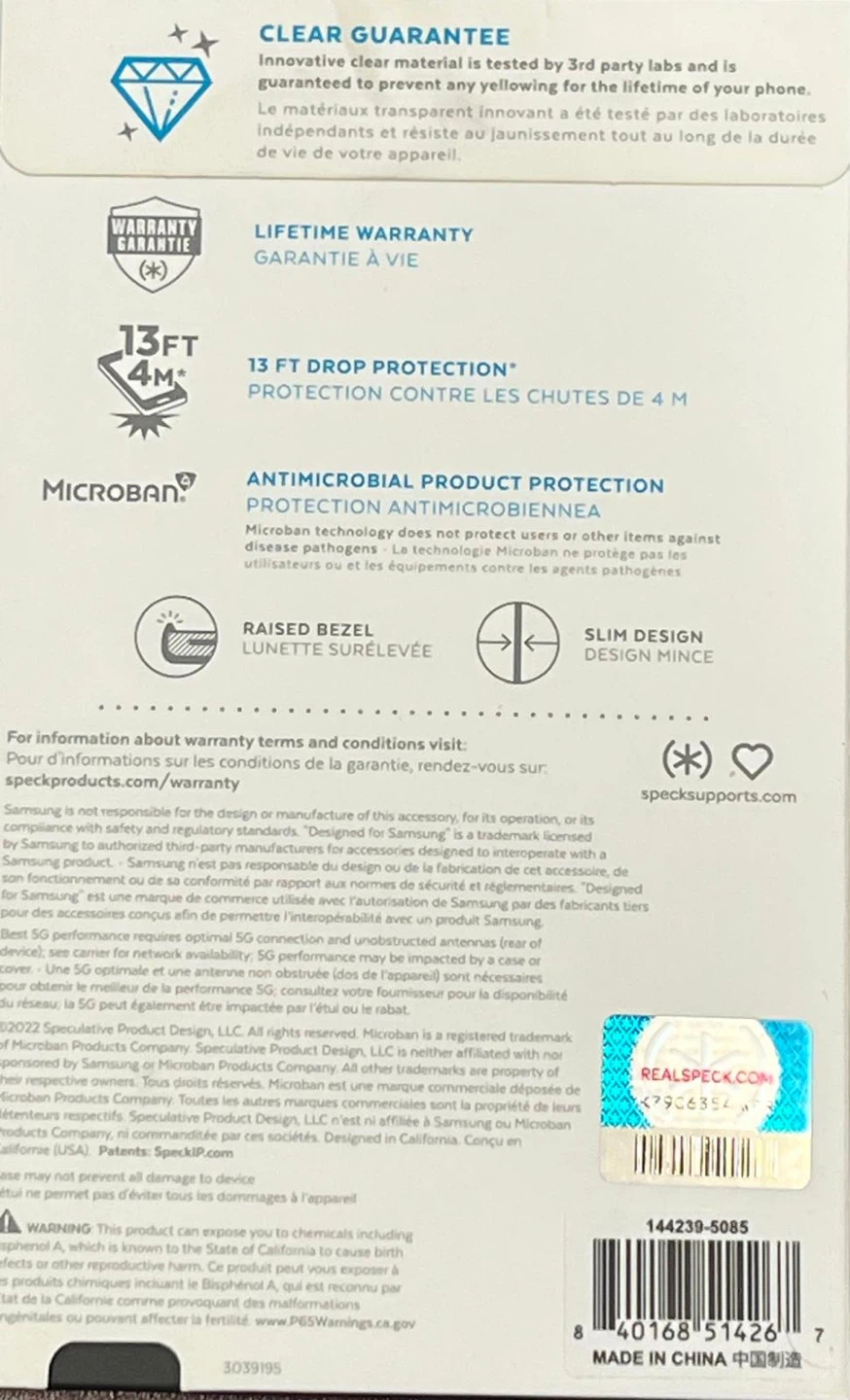 Speck Presidio Perfect-Clear Case for Samsung Galaxy S22 - photo 2