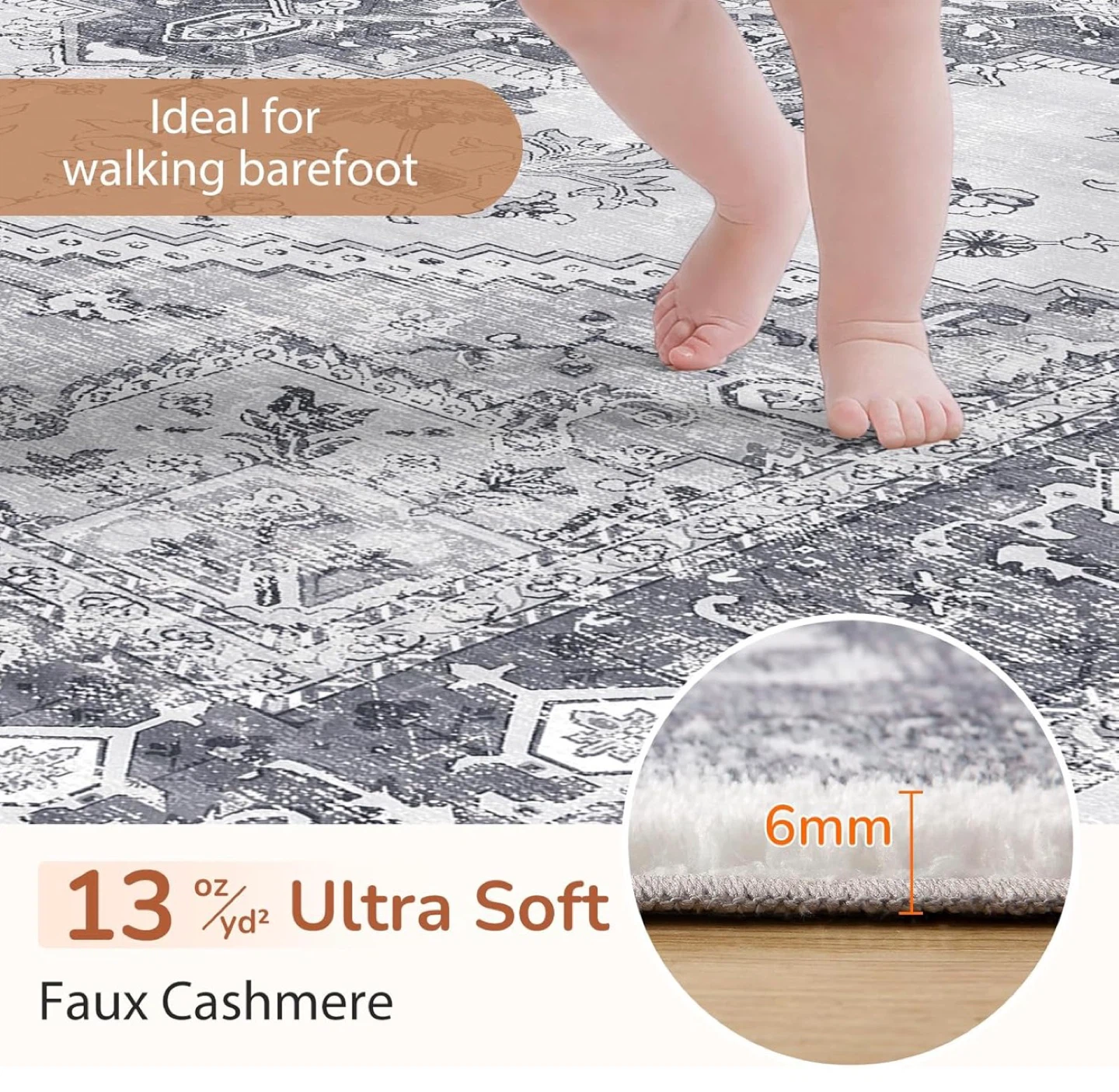 Ultra Soft Faux Cashmere Area Rug - photo 3