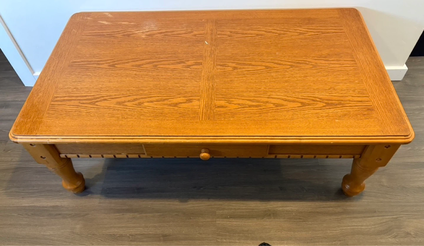 Solid Wood 3-Piece Table Set – Coffee Table & 2 End Tables - photo 2