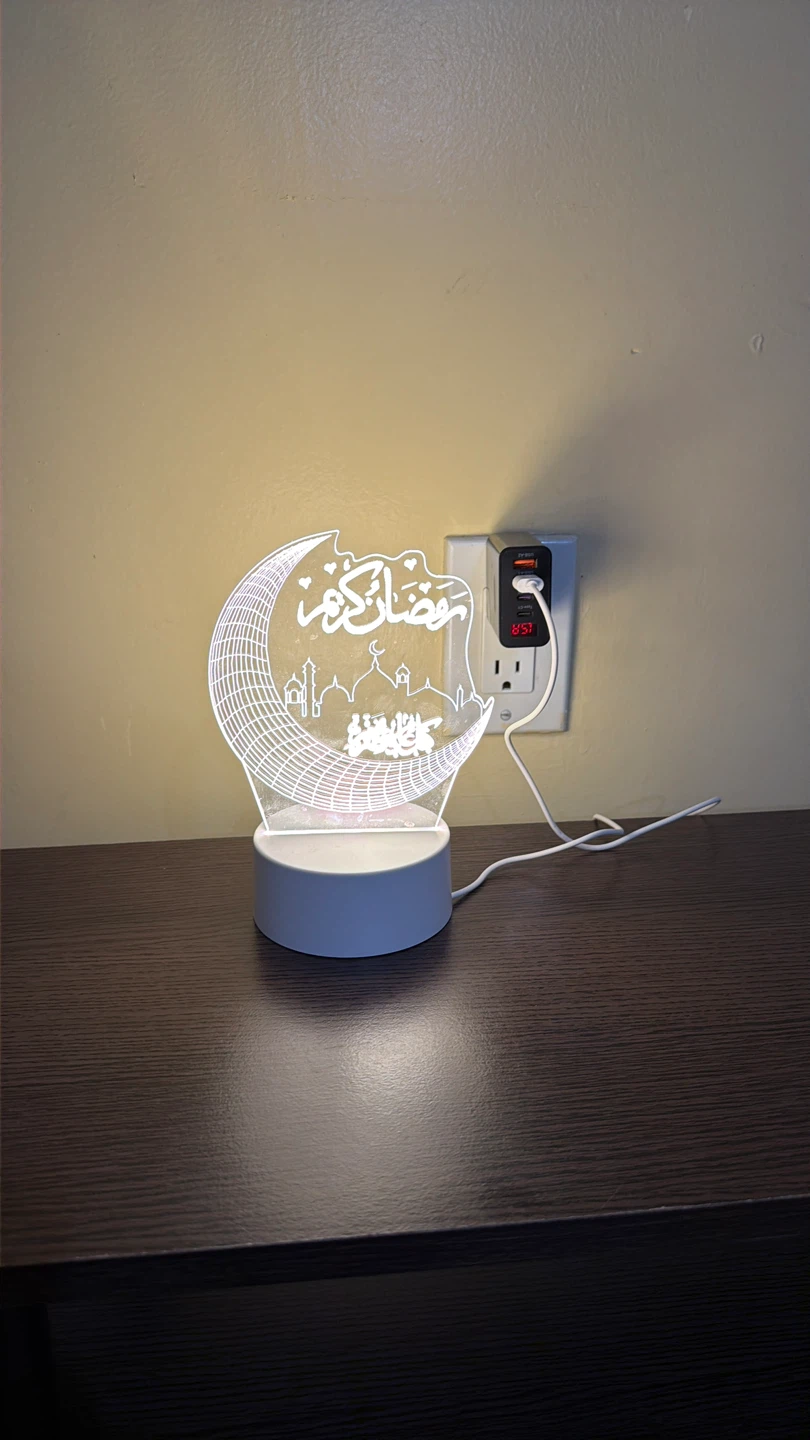 Ramadan LED Lamp with Moon and Mosque Design - photo 3
