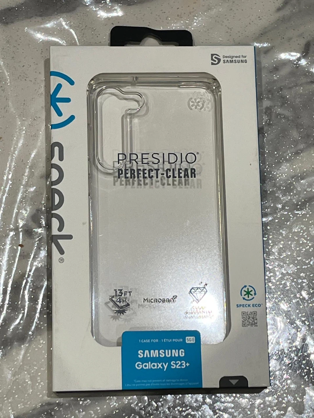 Speck Presidio Perfect-Clear Phone Case for Samsung Galaxy S23+