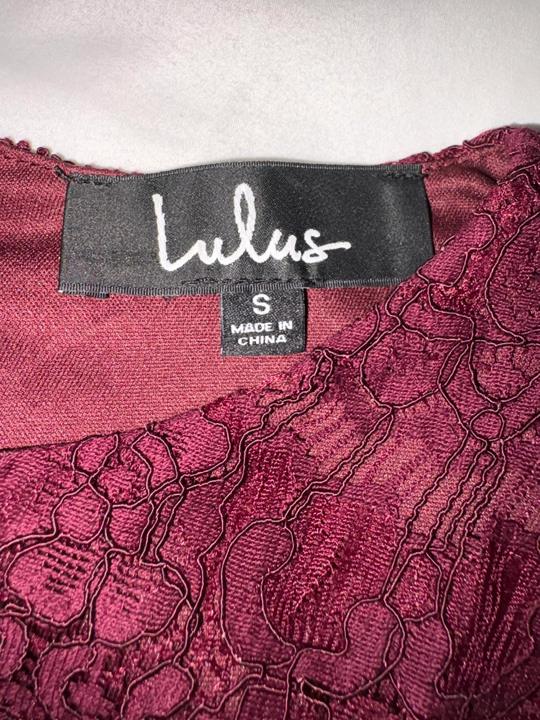 Lulus Burgundy Lace Dress Size S - photo 5