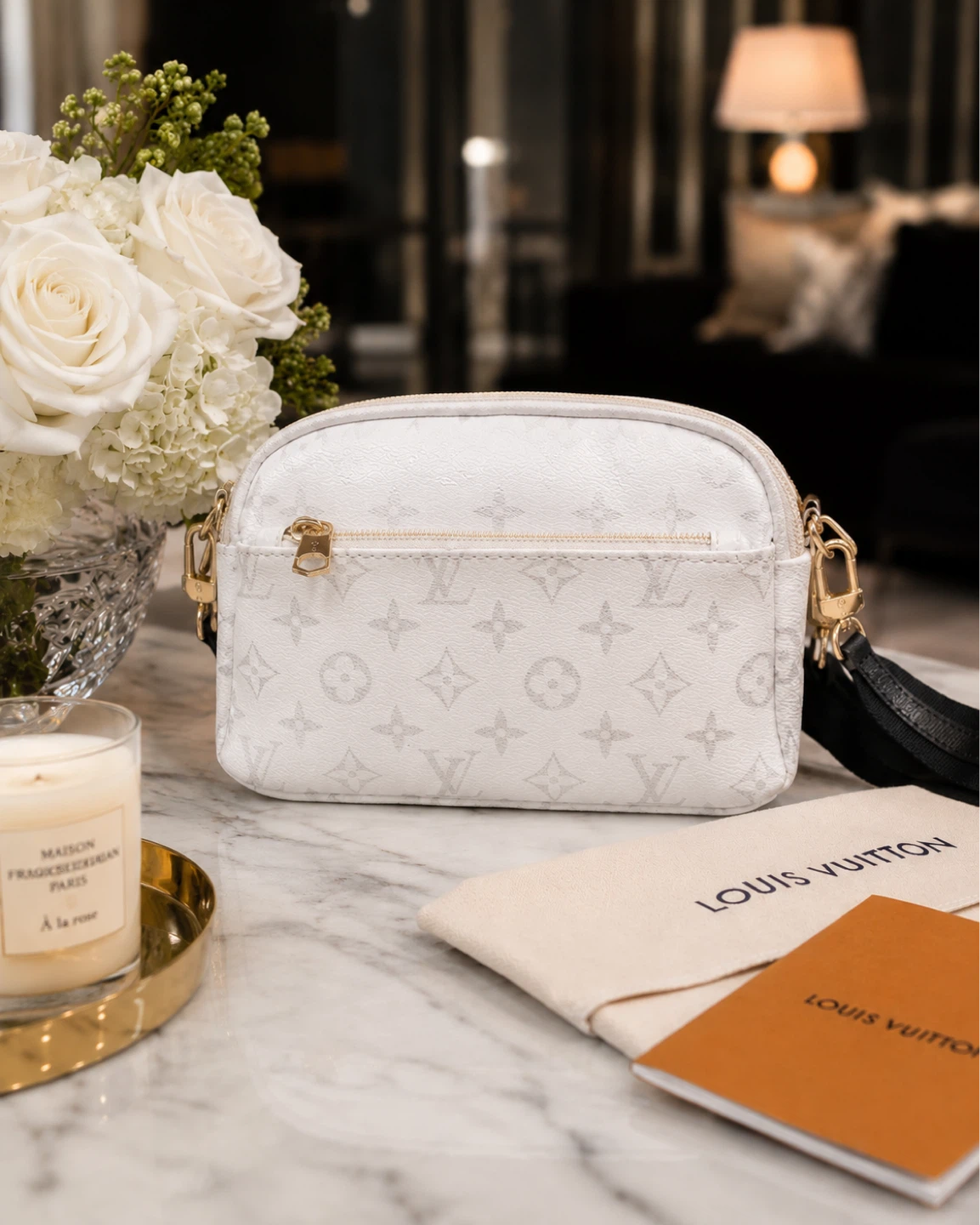 Louis Vuitton White Monogram Crossbody Bag - photo 3