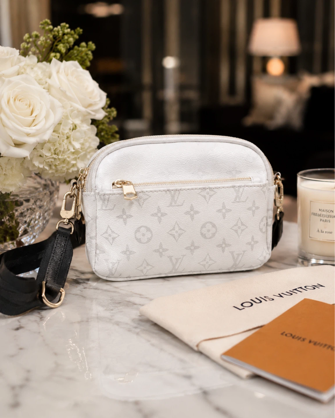 Louis Vuitton White Monogram Crossbody Bag - photo 4