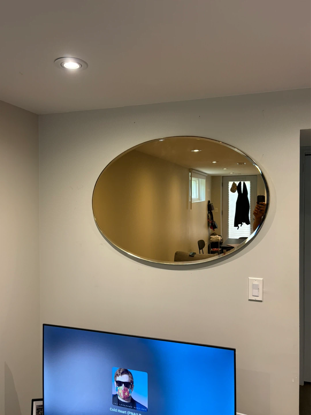 Oval Gold Mirror