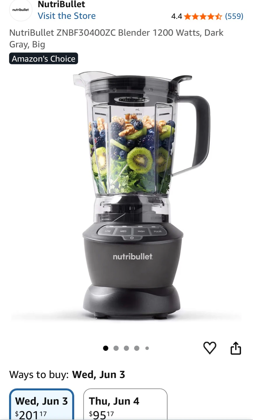 NutriBullet Blender Combo 1200W – Blender + Personal Cups - photo 3