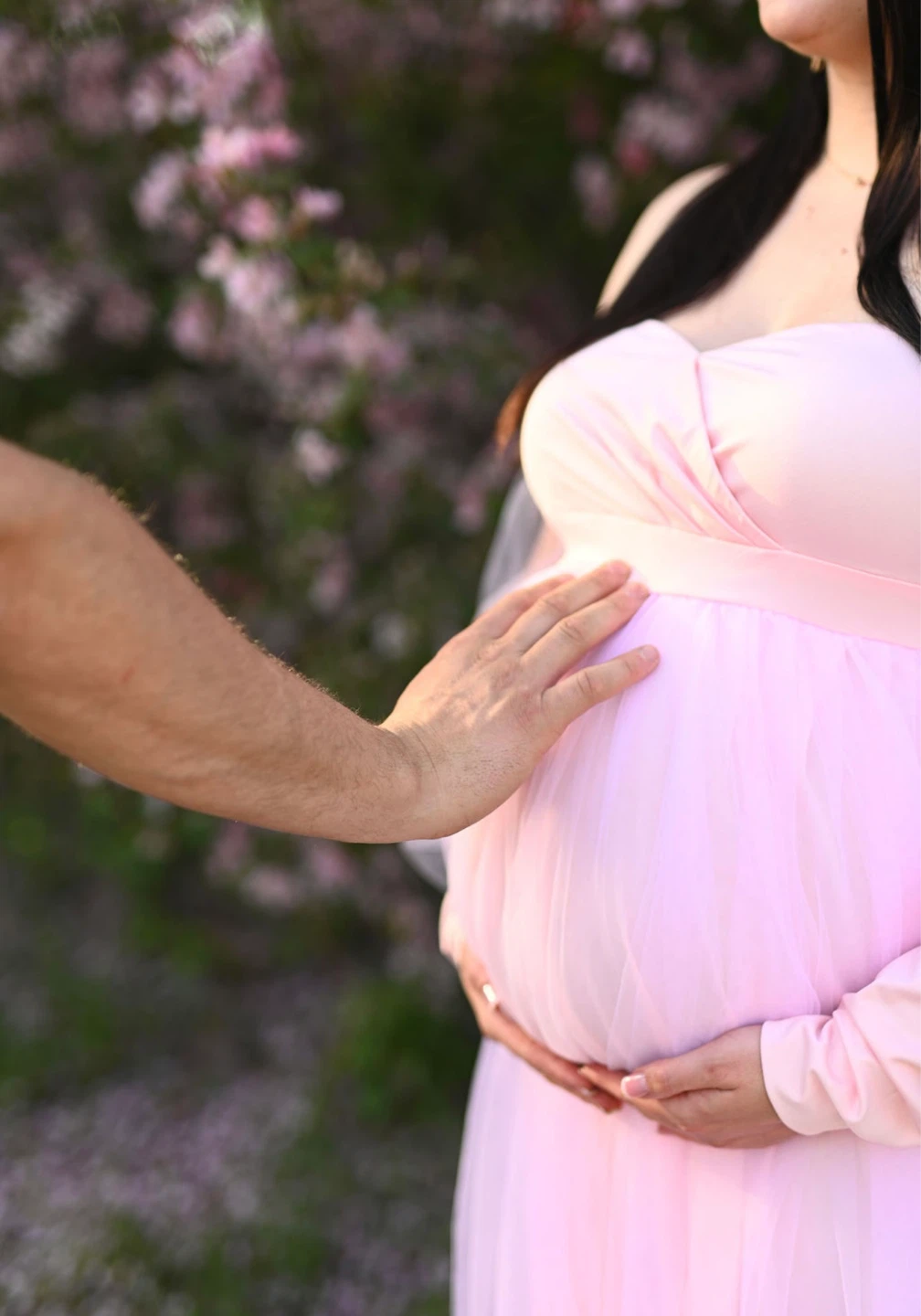 Pink Maternity Gown L
