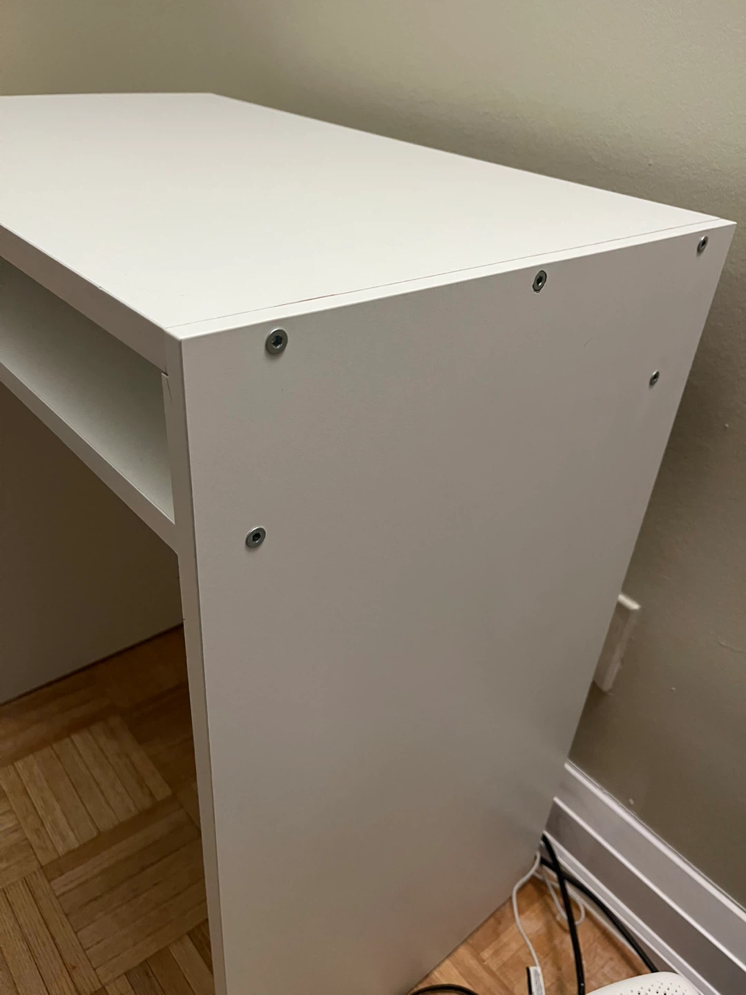 White Desk with Shelf - photo 4