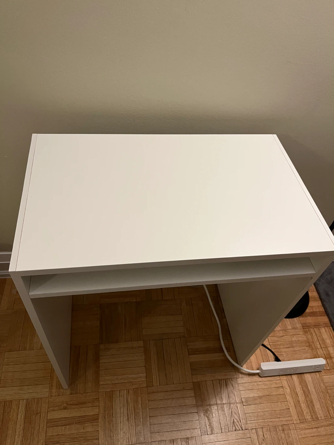 White Desk with Shelf