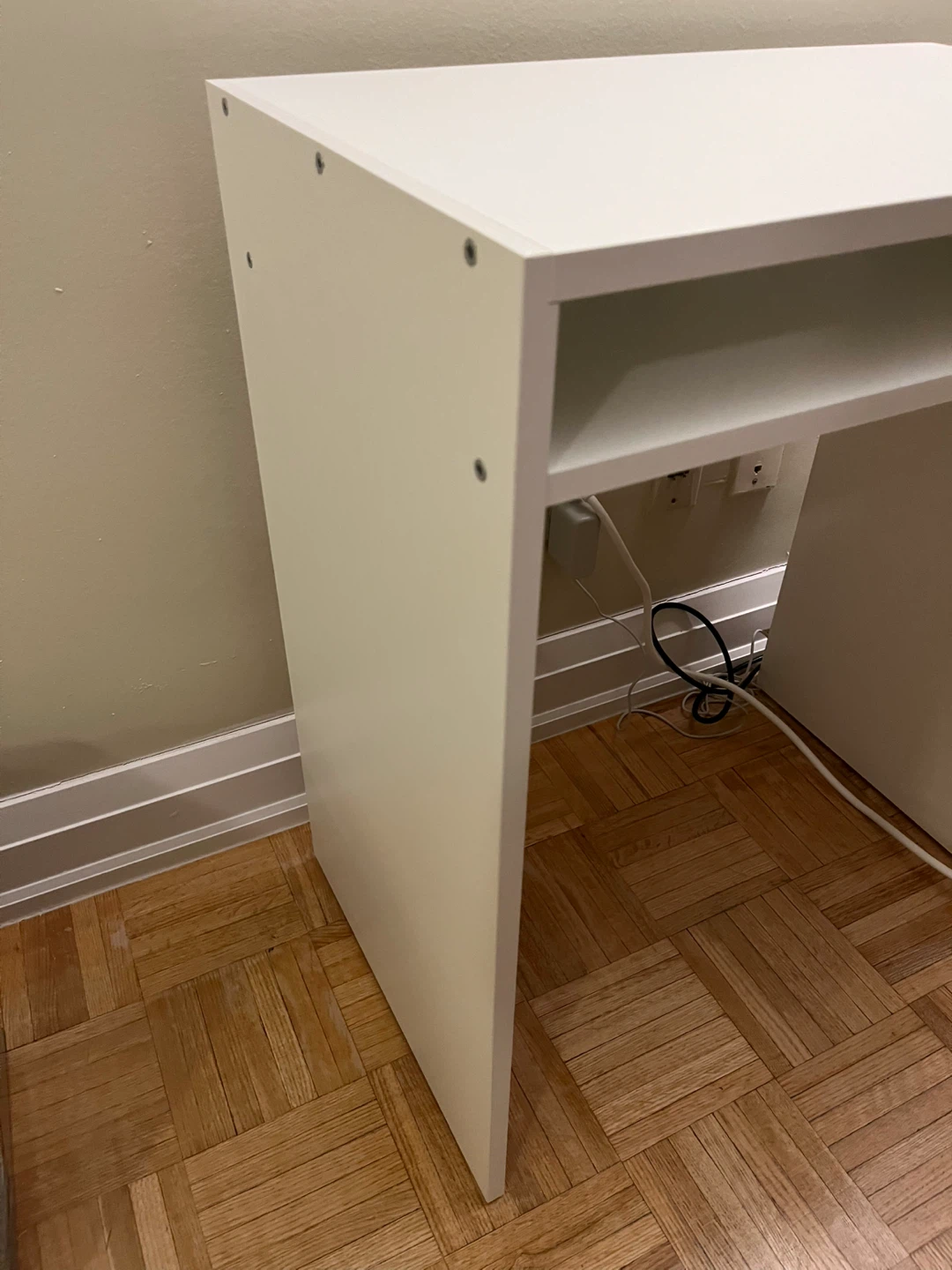 White Desk with Shelf - photo 3